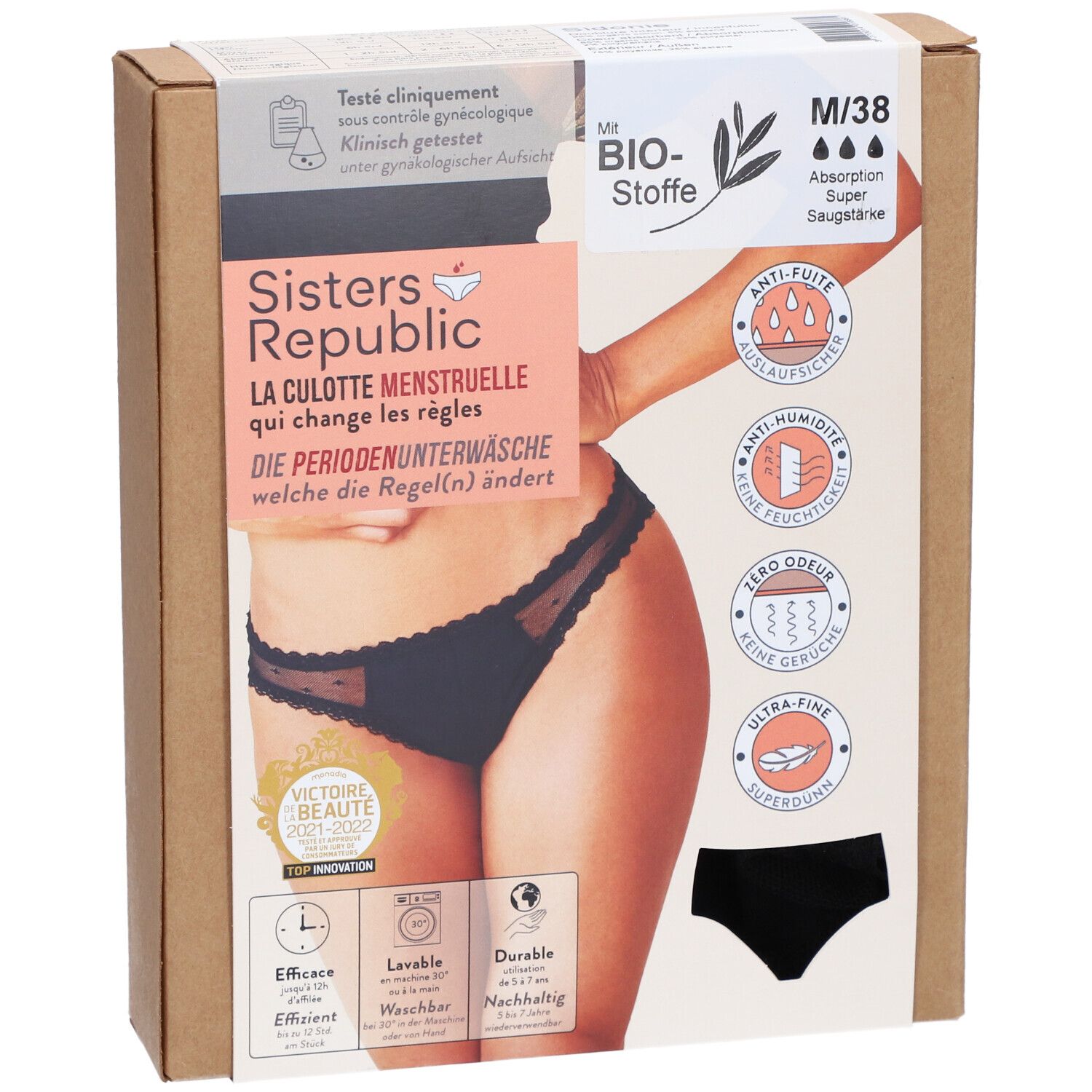 SISTERS REPUBLIC Bikini Sidonie - Culotte menstruelle M/38 Super