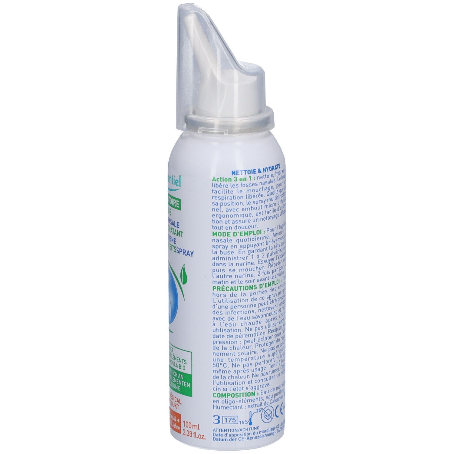 PURESSENTIEL RESPIRATOIRE Nasal Hygienespray Feuchtigkeitsspendend Atmungsaktiv - 100 ml