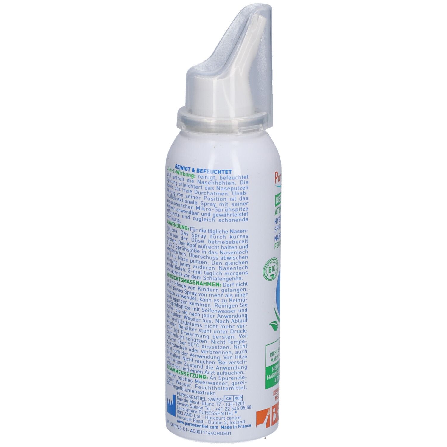 PURESSENTIEL RESPIRATOIRE Nasal Hygienespray Feuchtigkeitsspendend Atmungsaktiv - 100 ml