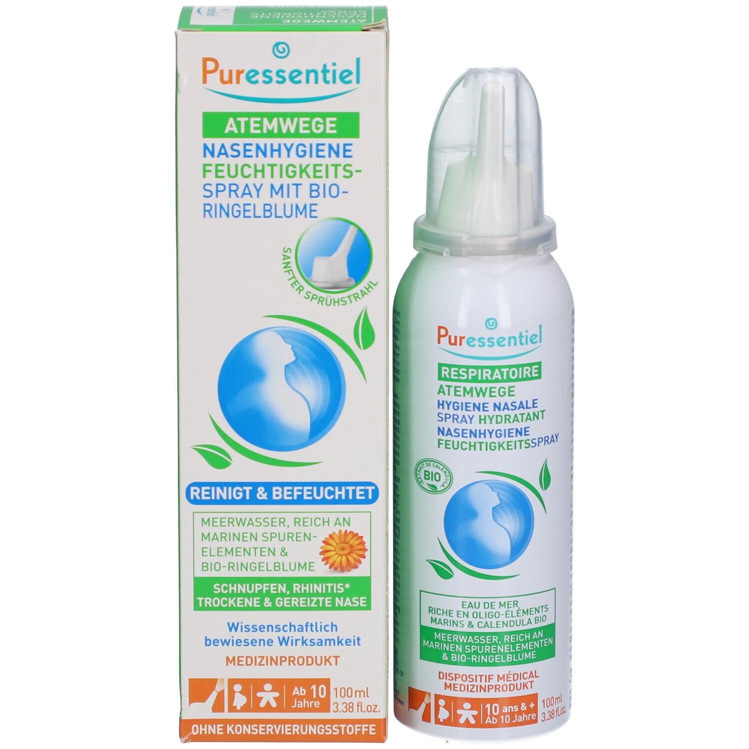 PURESSENTIEL RESPIRATOIRE Nasal Hygienespray Feuchtigkeitsspendend Atmungsaktiv - 100 ml