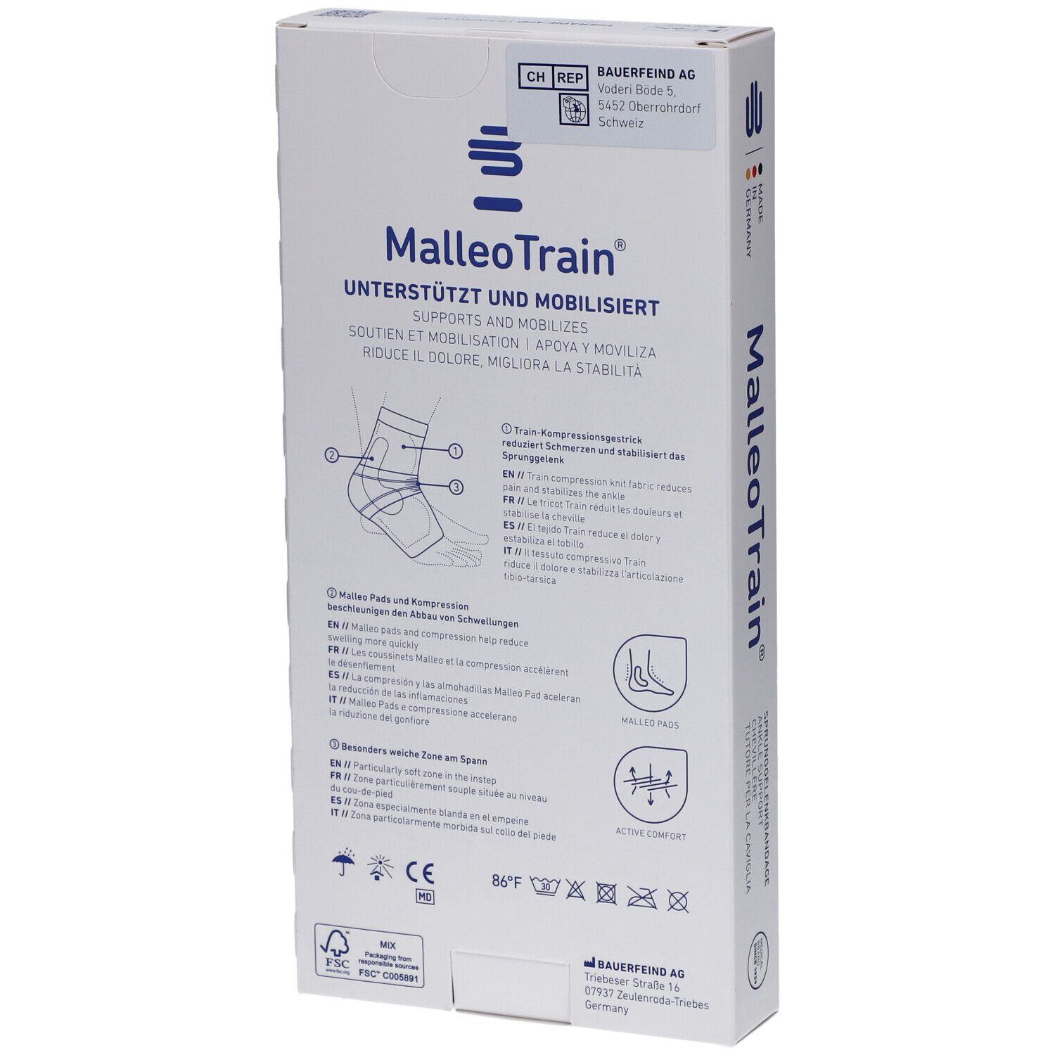MALLEOTRAIN® Sprunggelenkbandage Links Größe 2 Natur