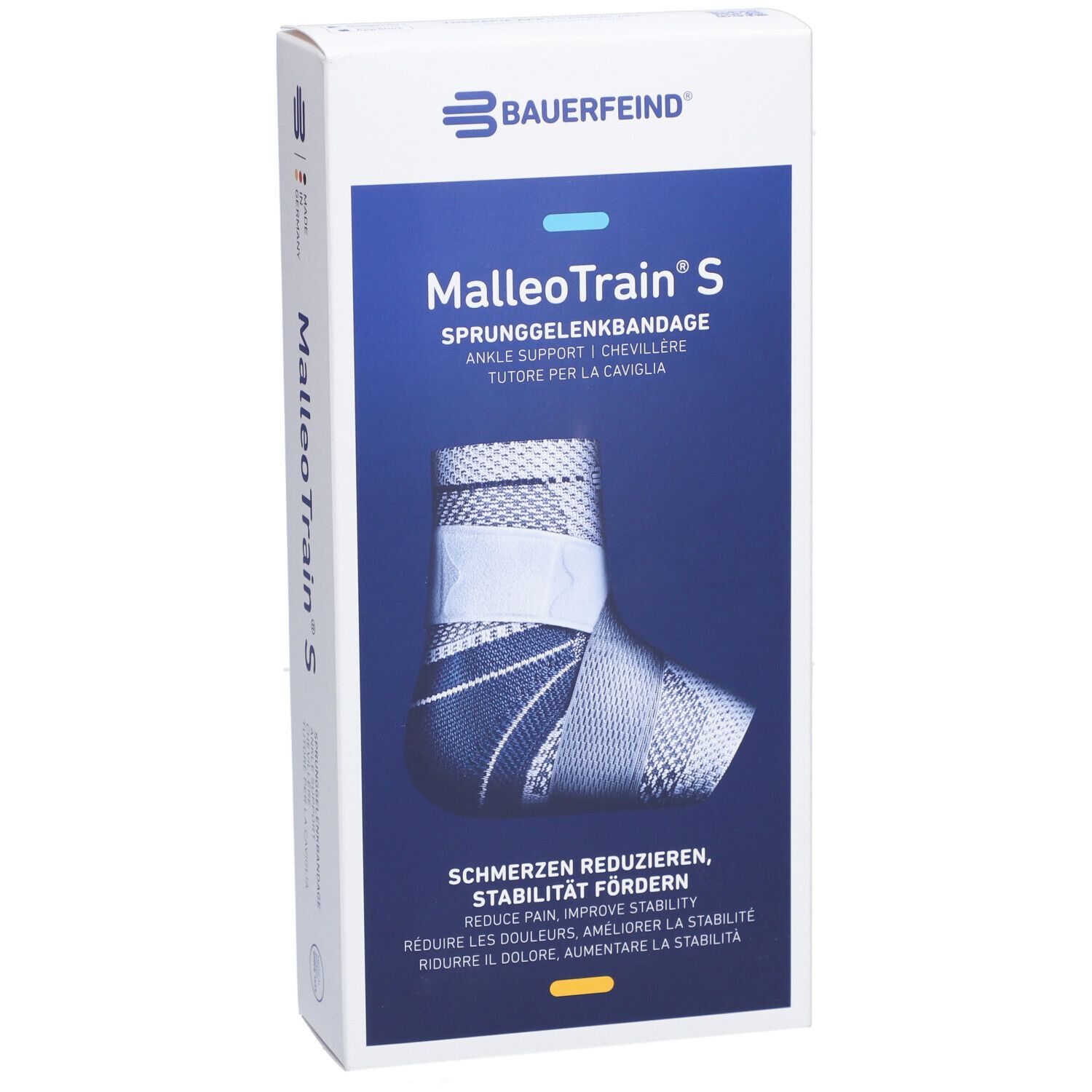 MALLEOTRAIN S Sprunggelenkbandage Größe 2 links Titanium