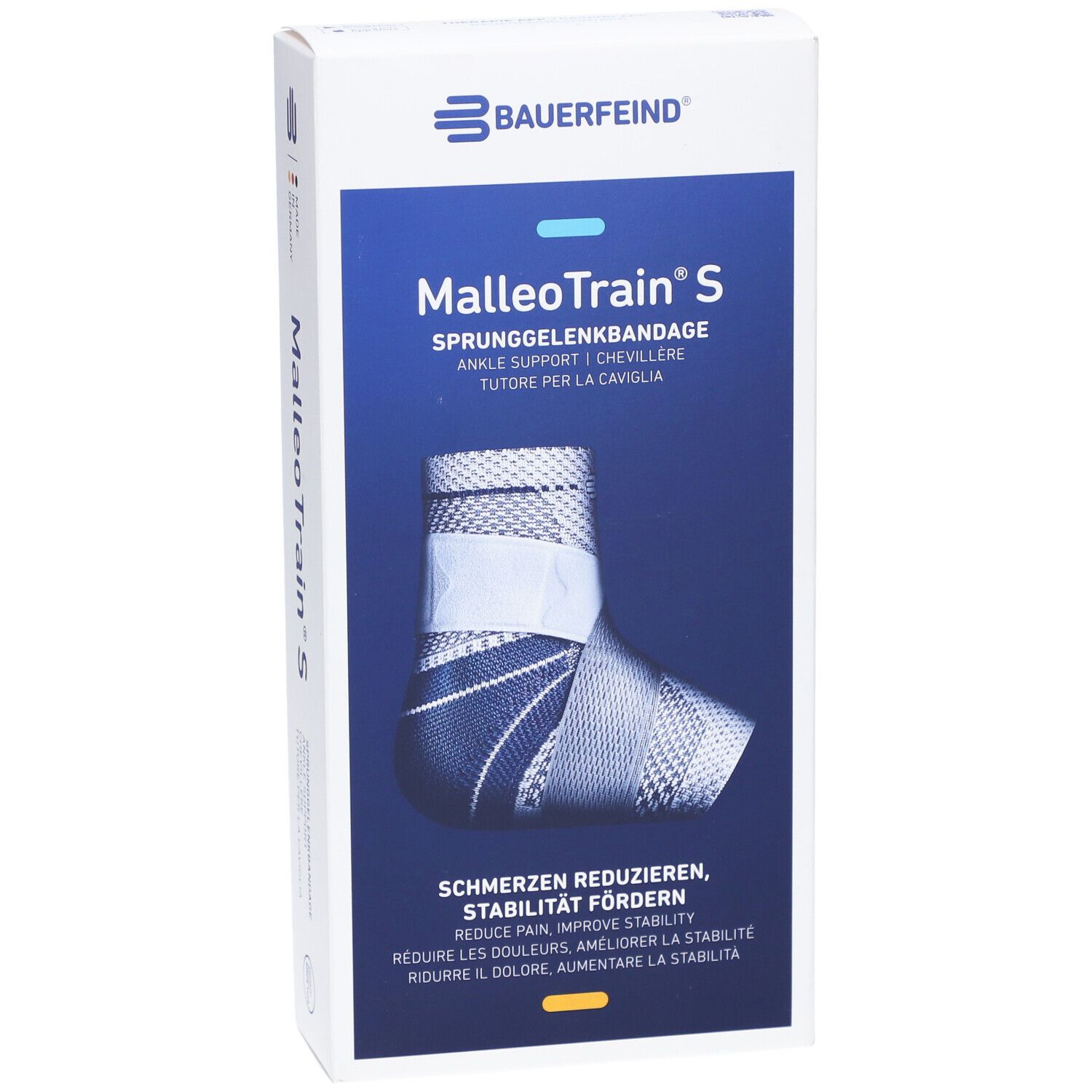 MALLEOTRAIN S Sprunggelenkbandage Größe 4 links Titanium