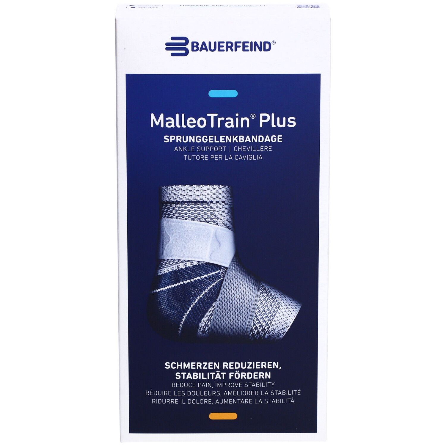 BAUERFEIND® Malleotrain® Plus Aktivbandage Gr. 2 rechts Titanium
