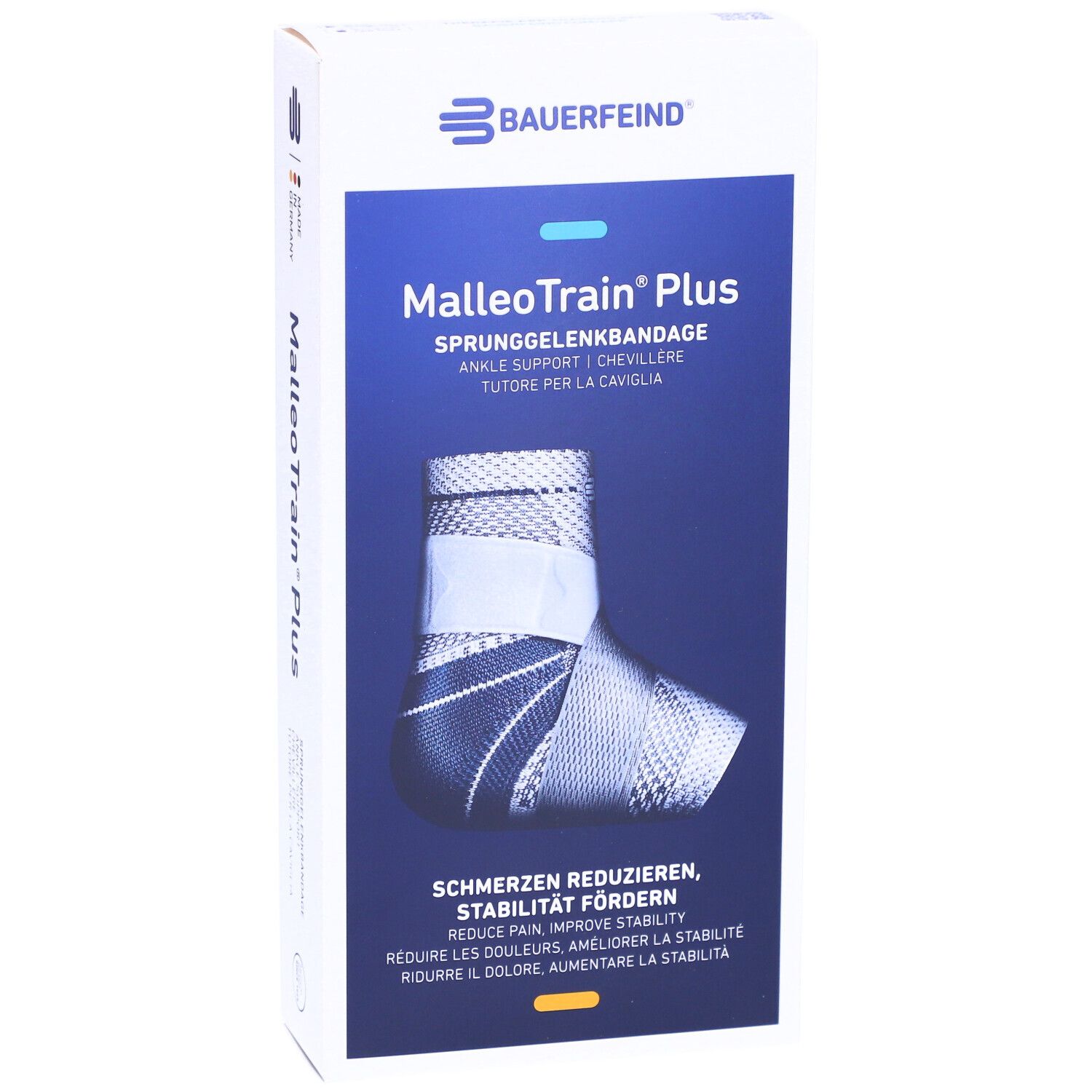BAUERFEIND® Malleotrain® Plus Aktivbandage Gr. 2 rechts Titanium