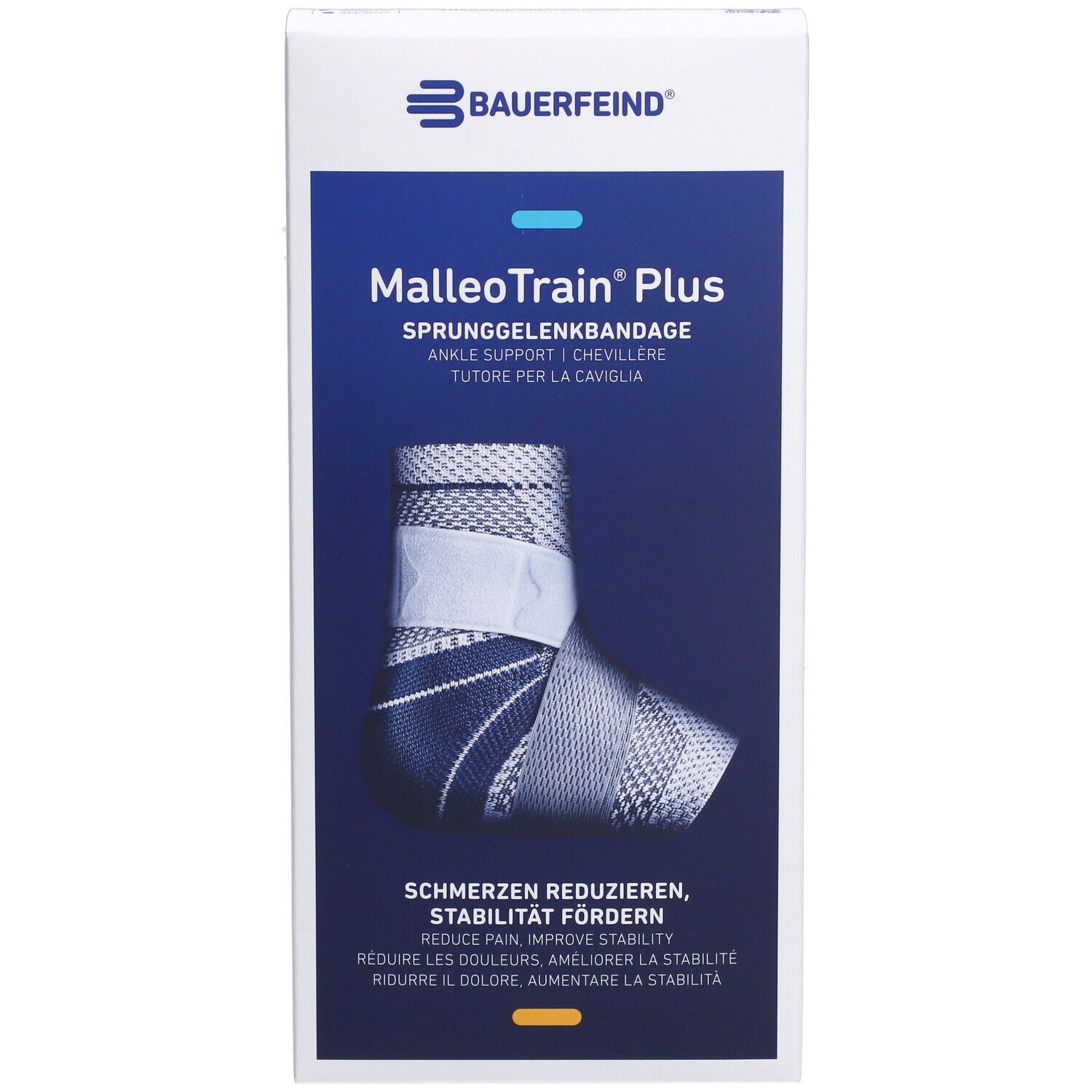 BAUERFEIND® Malleotrain® Plus Aktivbandage Gr. 3 links Titanium