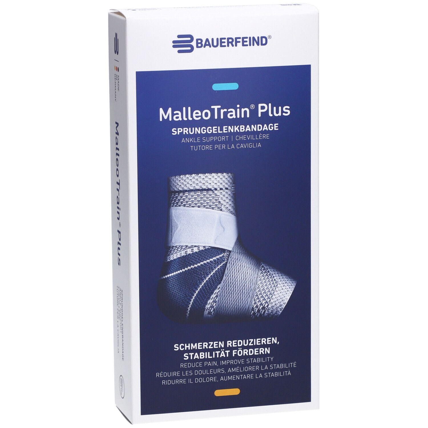 BAUERFEIND® Malleotrain® Plus Aktivbandage Gr. 3 links Titanium