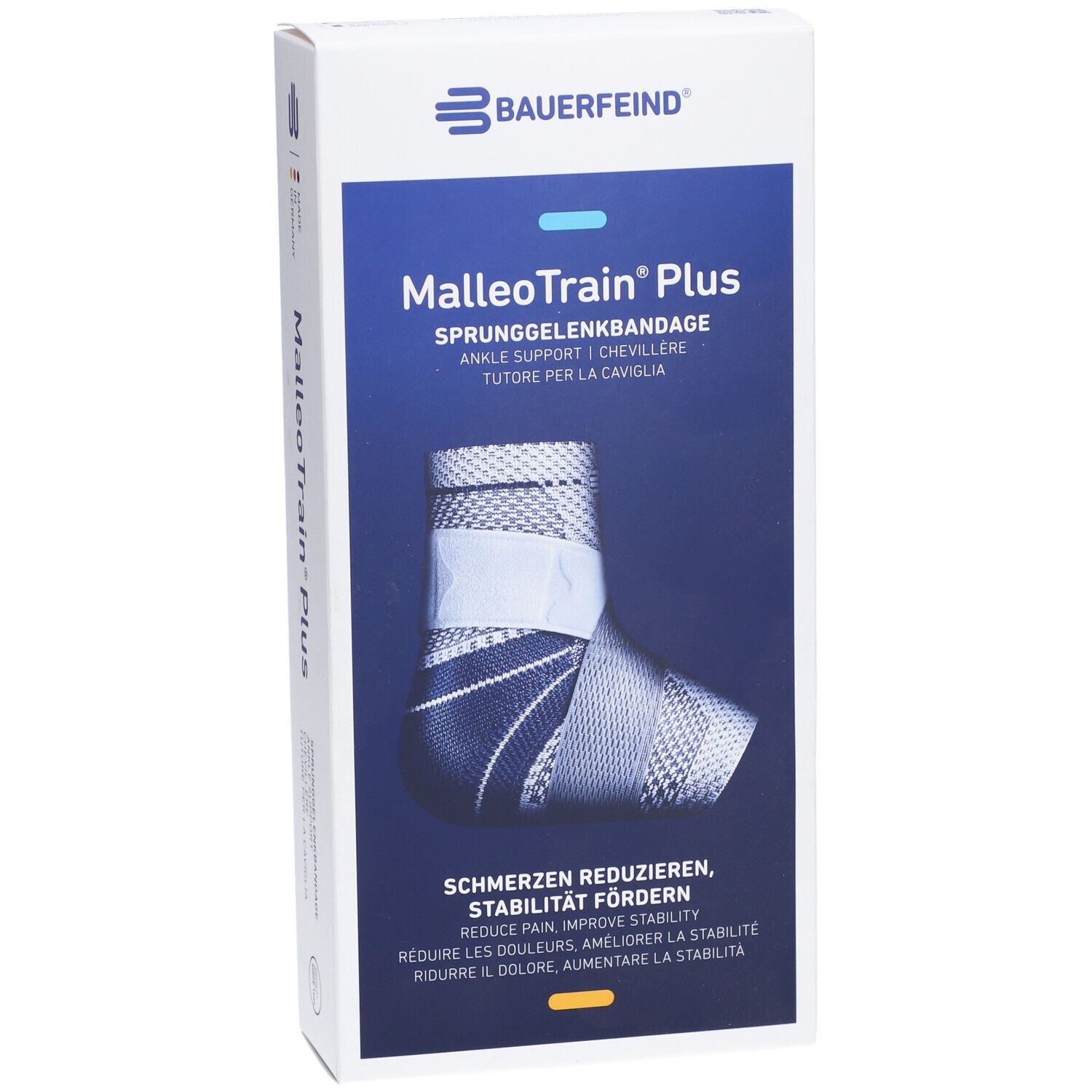 BAUERFEIND® Malleotrain® Plus Aktivbandage Gr. 4 links Titanium