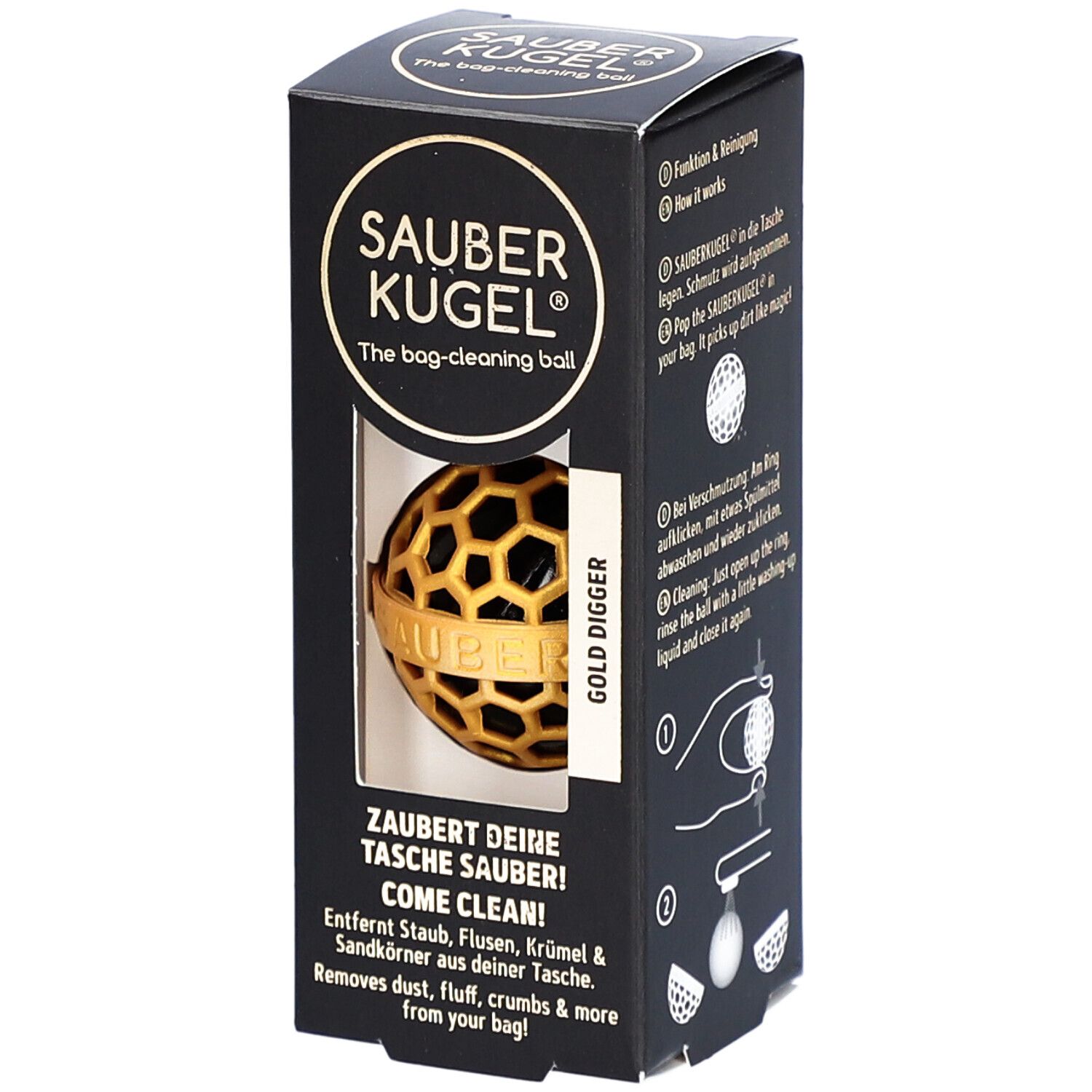 SAUBERKUGEL Taschenreiniger gold