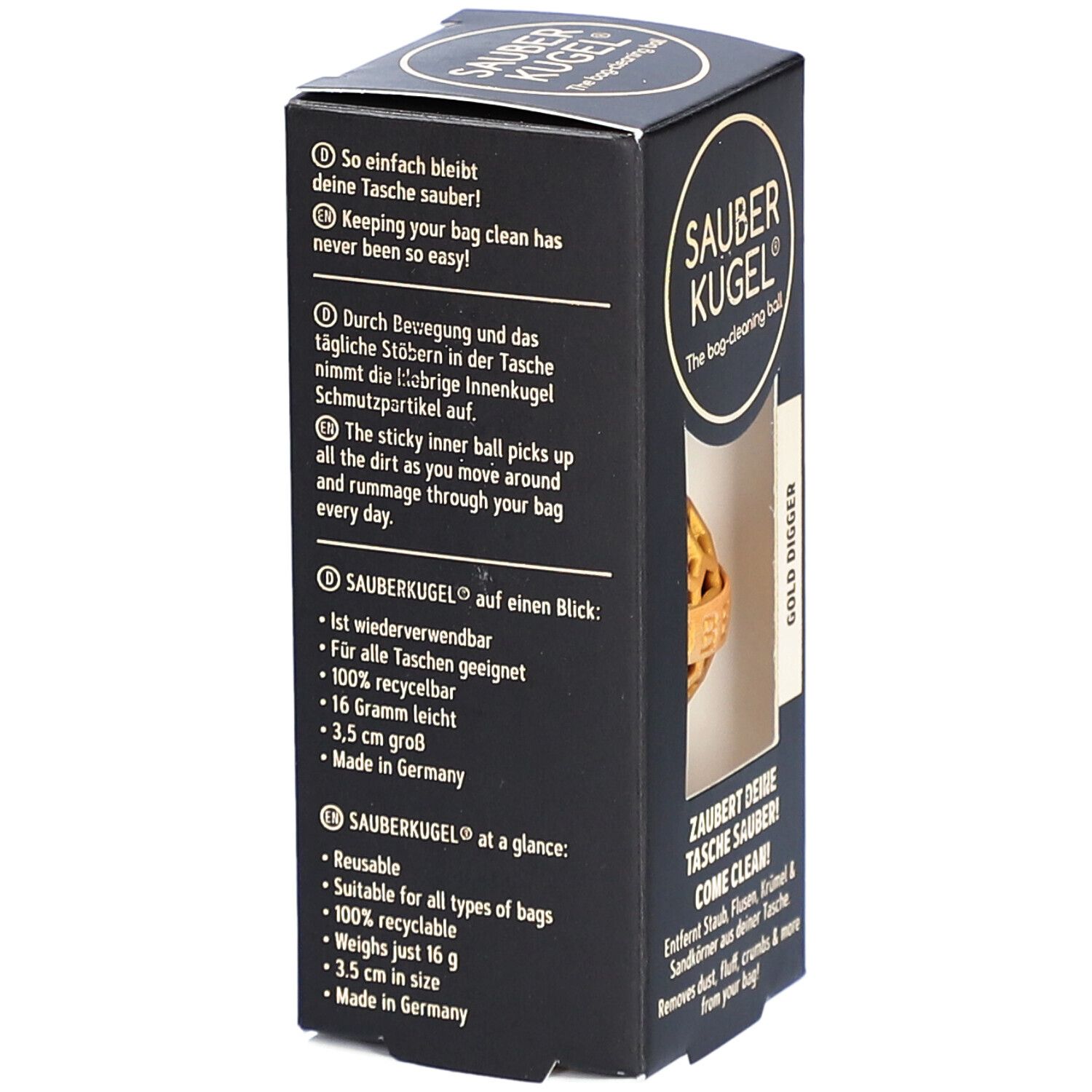 SAUBERKUGEL Taschenreiniger gold