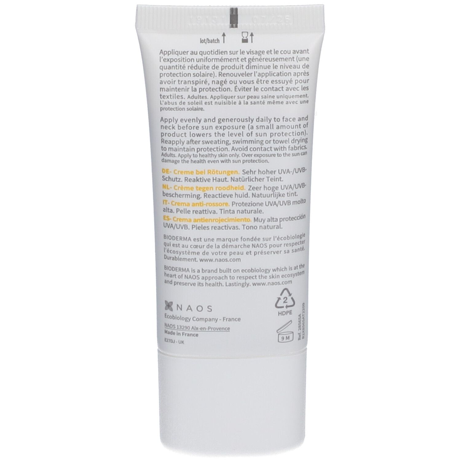BIODERMA Photoderm AR Peau Réactive Naturelle SPF50+