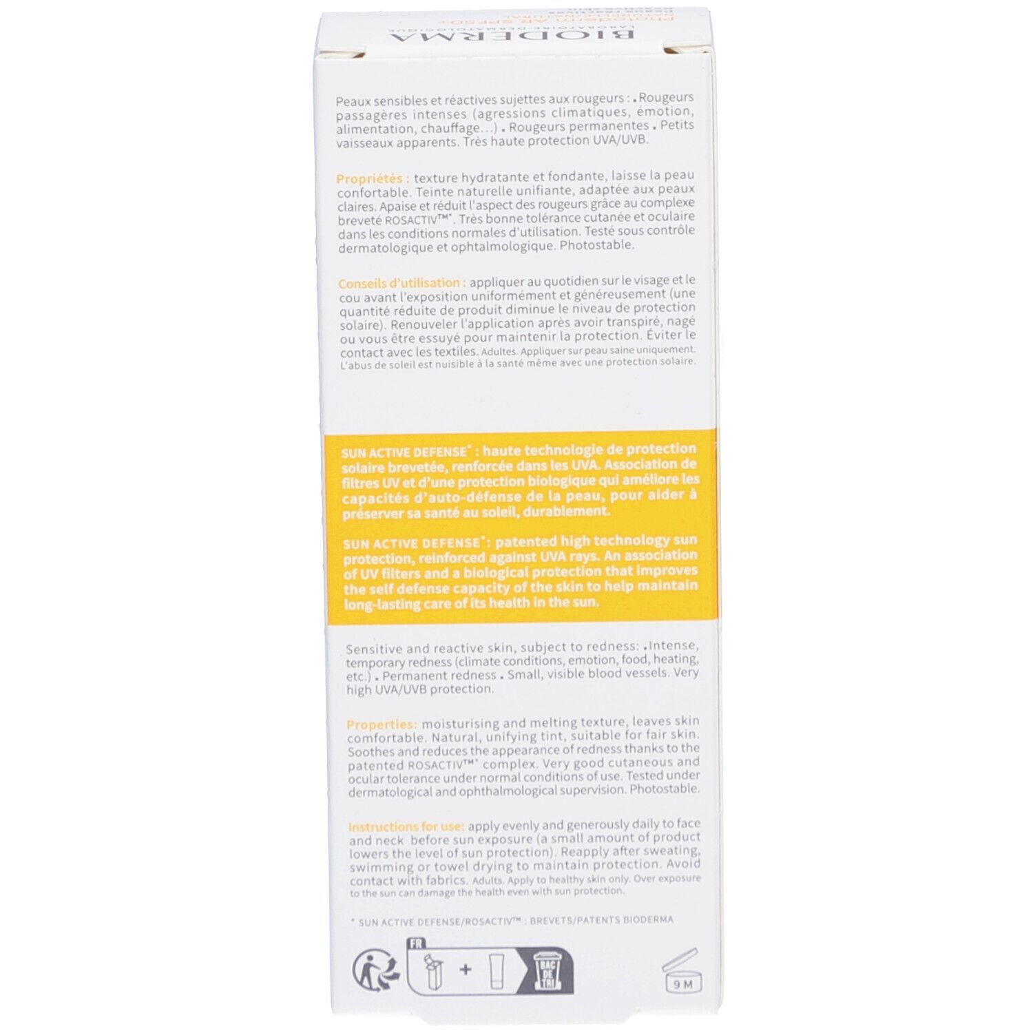 BIODERMA Photoderm AR Peau Réactive Naturelle SPF50+