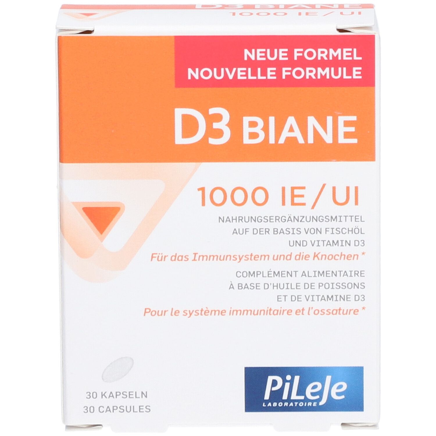 PILEJE D3 Biane 1000 IE/UI - Système immunitaire et ossature