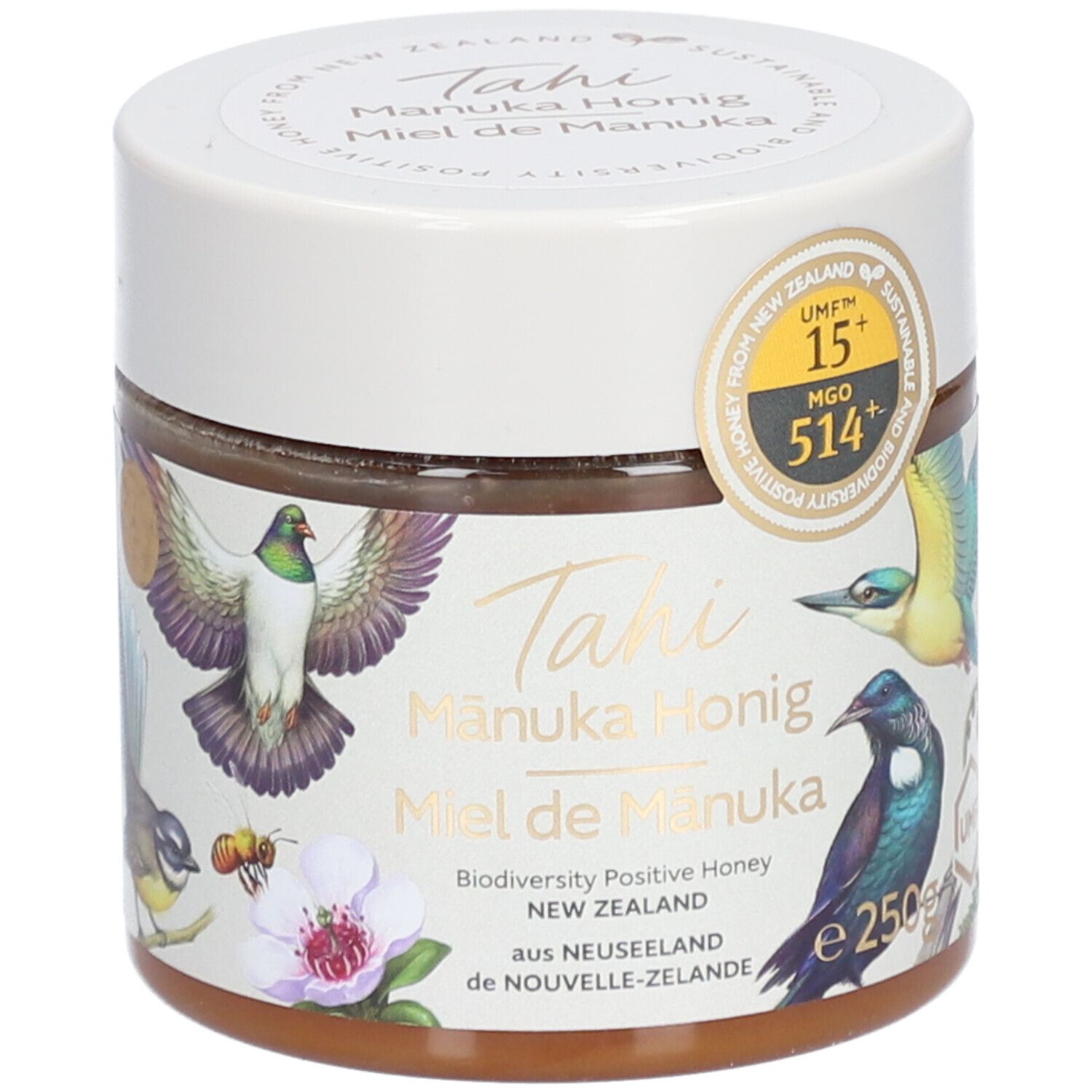 TAHI Manuka Honig UMF 15+ MGO 514+ D/F Topf