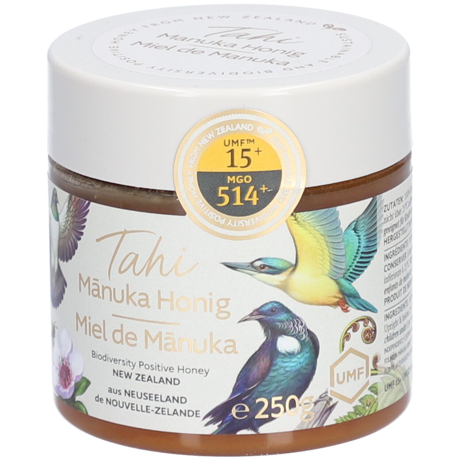 TAHI Manuka Honig UMF 15+ MGO 514+ D/F Topf