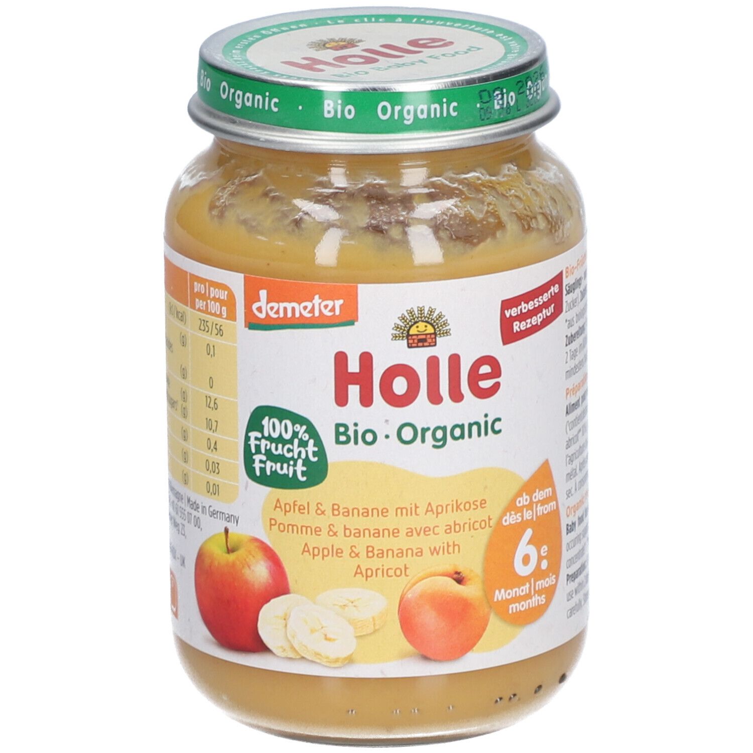 Holle Pommes et bananes bio à l'abricot