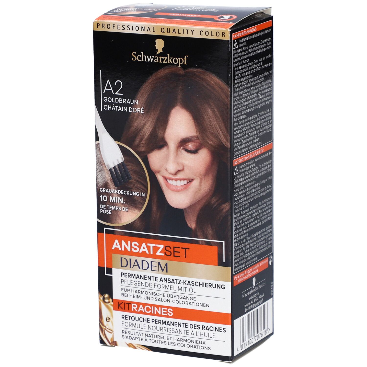 SCHWARZKOPF Kit racines - Retouche permanente des racines A2 Châtain doré