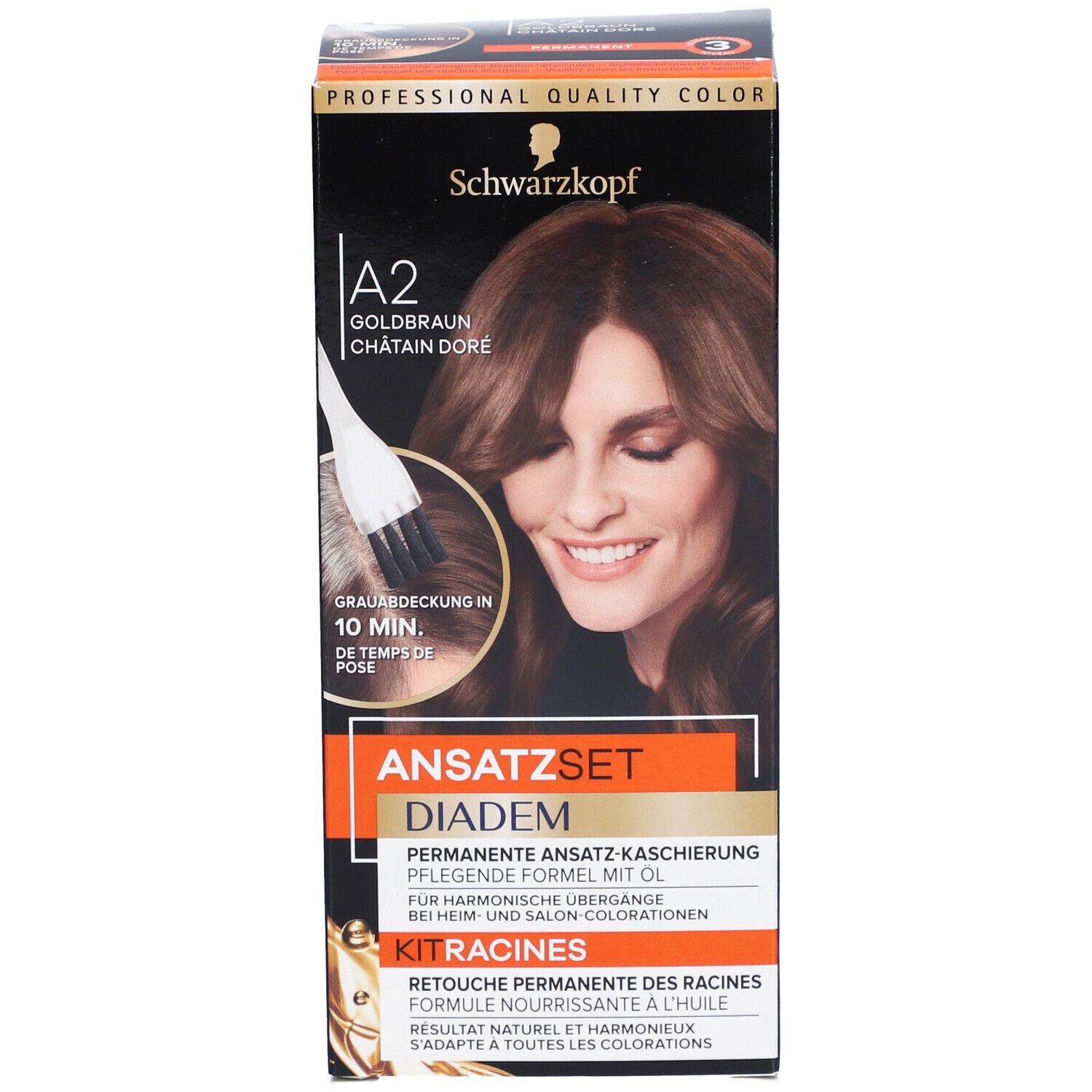 SCHWARZKOPF Kit racines - Retouche permanente des racines A2 Châtain doré