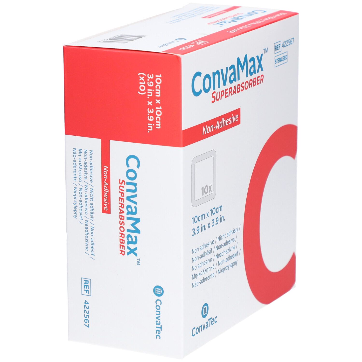 CONVAMAX Superabsorb 10x10cm nicht adh 10 Stk