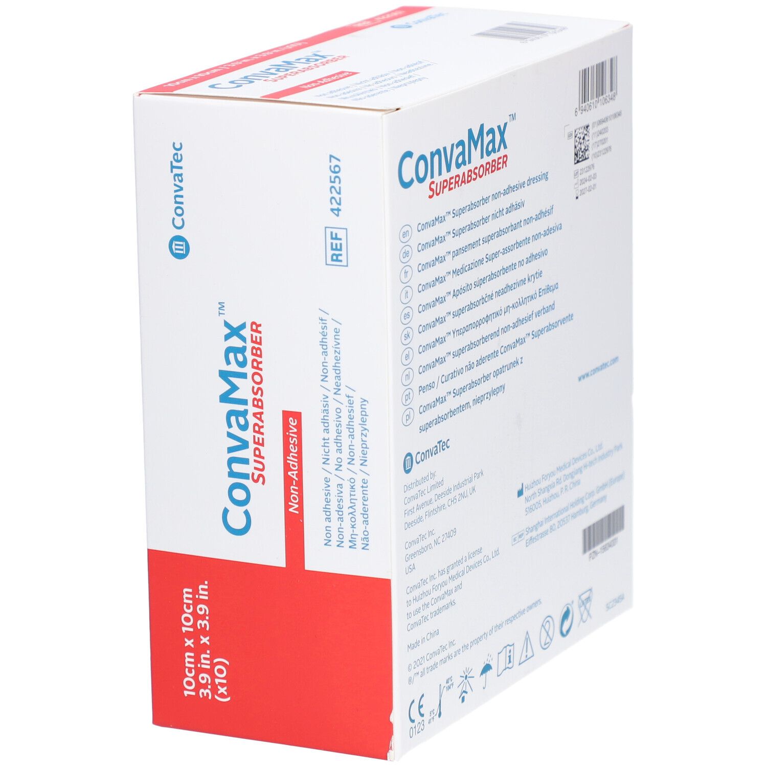 CONVAMAX Superabsorb 10x10cm nicht adh 10 Stk