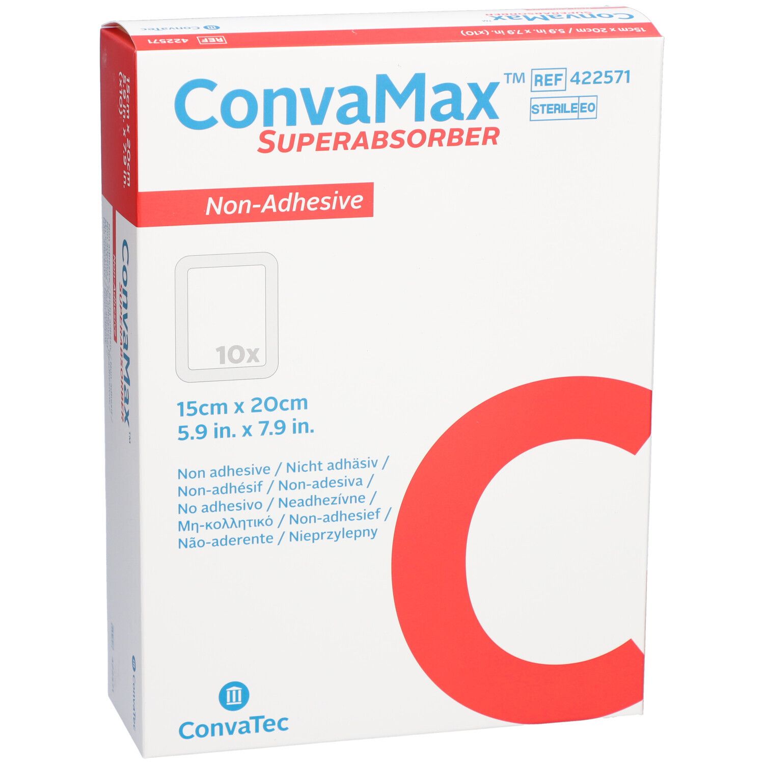 CONVAMAX Pansement superabsorbant non-adhésif 15x20cm