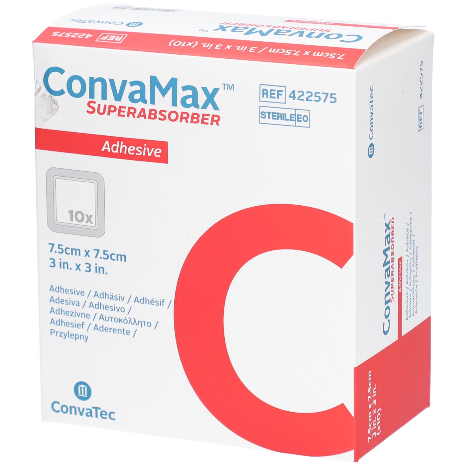 CONVAMAX Superabsorber 7.5x7.5cm adh 10 Stk