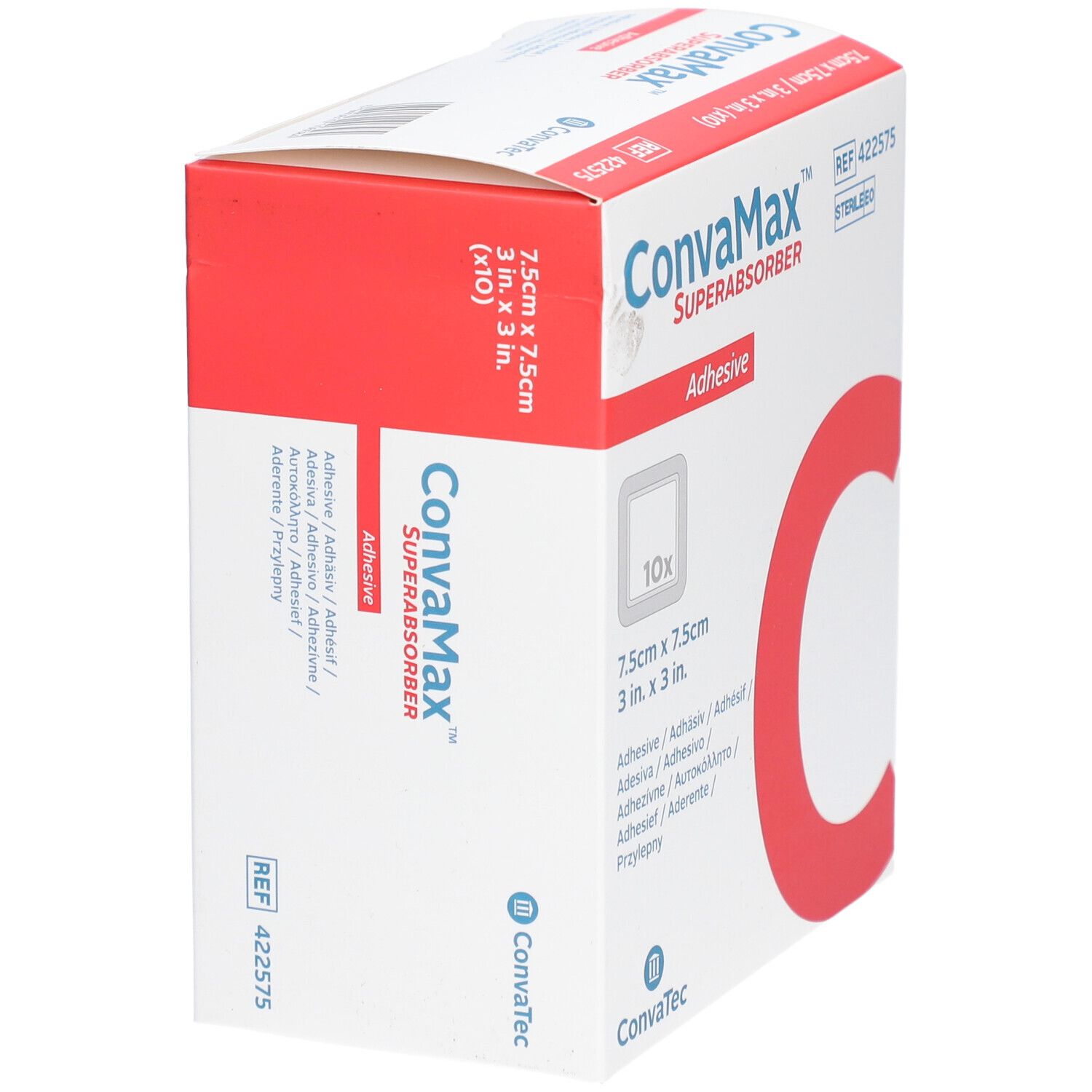 CONVAMAX Superabsorber 7.5x7.5cm adh 10 Stk