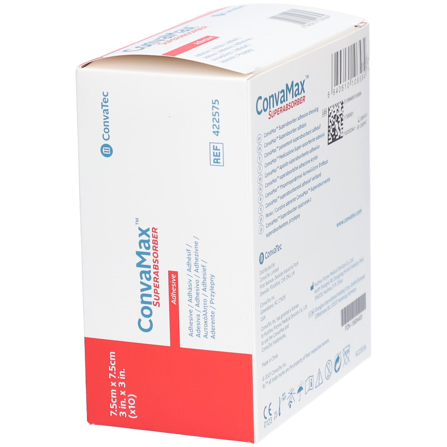 CONVAMAX Superabsorber 7.5x7.5cm adh 10 Stk