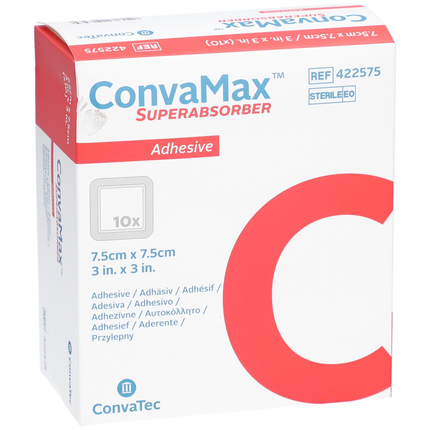 CONVAMAX Superabsorber 7.5x7.5cm adh 10 Stk