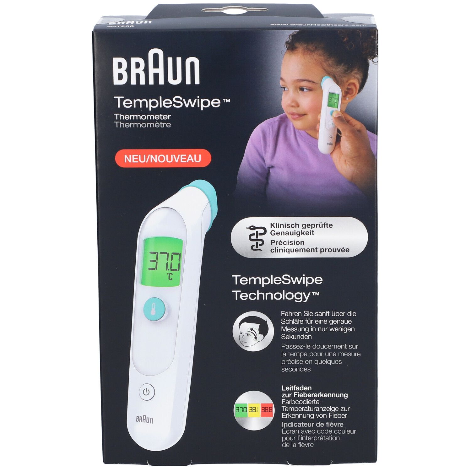 BRAUN Templeswipe Thermomètre digital BST200