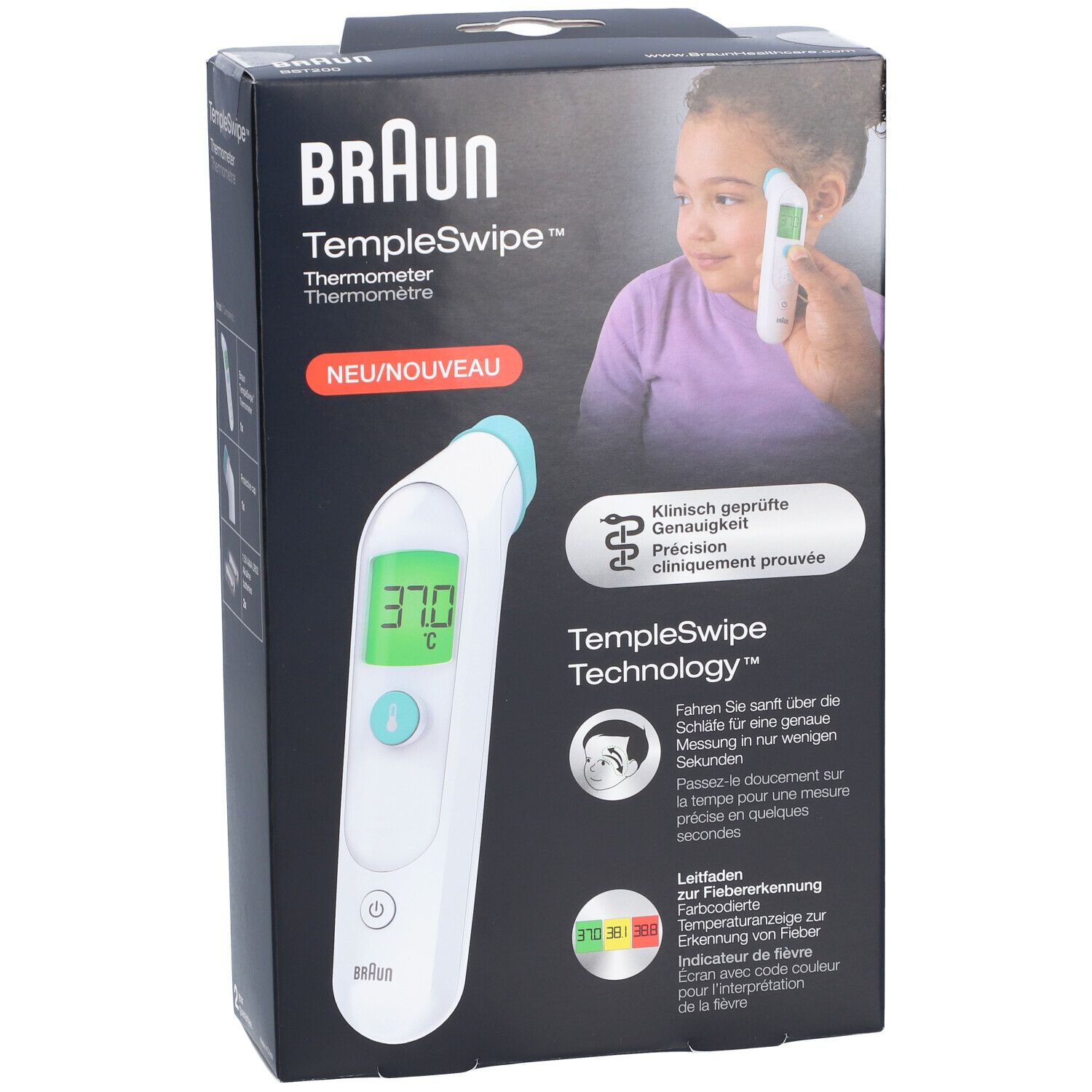 BRAUN Templeswipe Thermomètre digital BST200