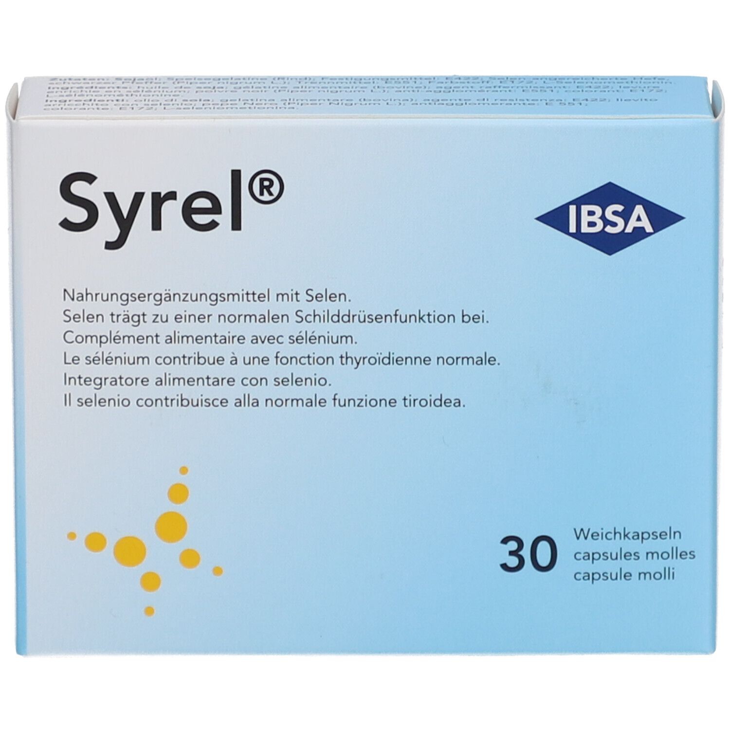 IBSA SYREL capsules molles avec sélénium