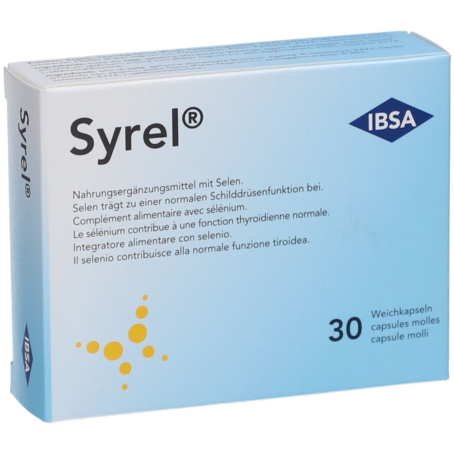 IBSA SYREL capsules molles avec sélénium
