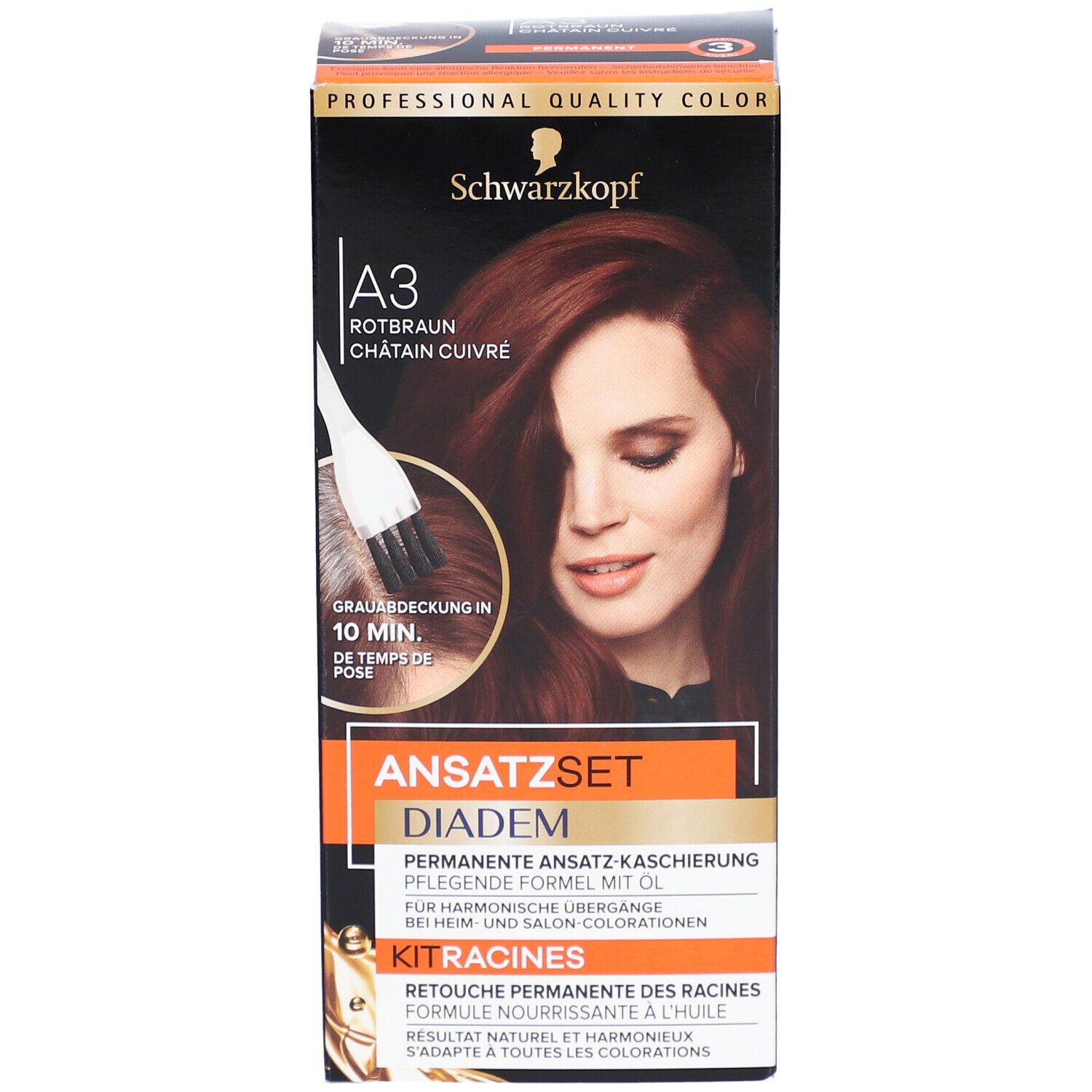 SCHWARZKOPF Ansatzset A3 rotbraun Fl 22 ml