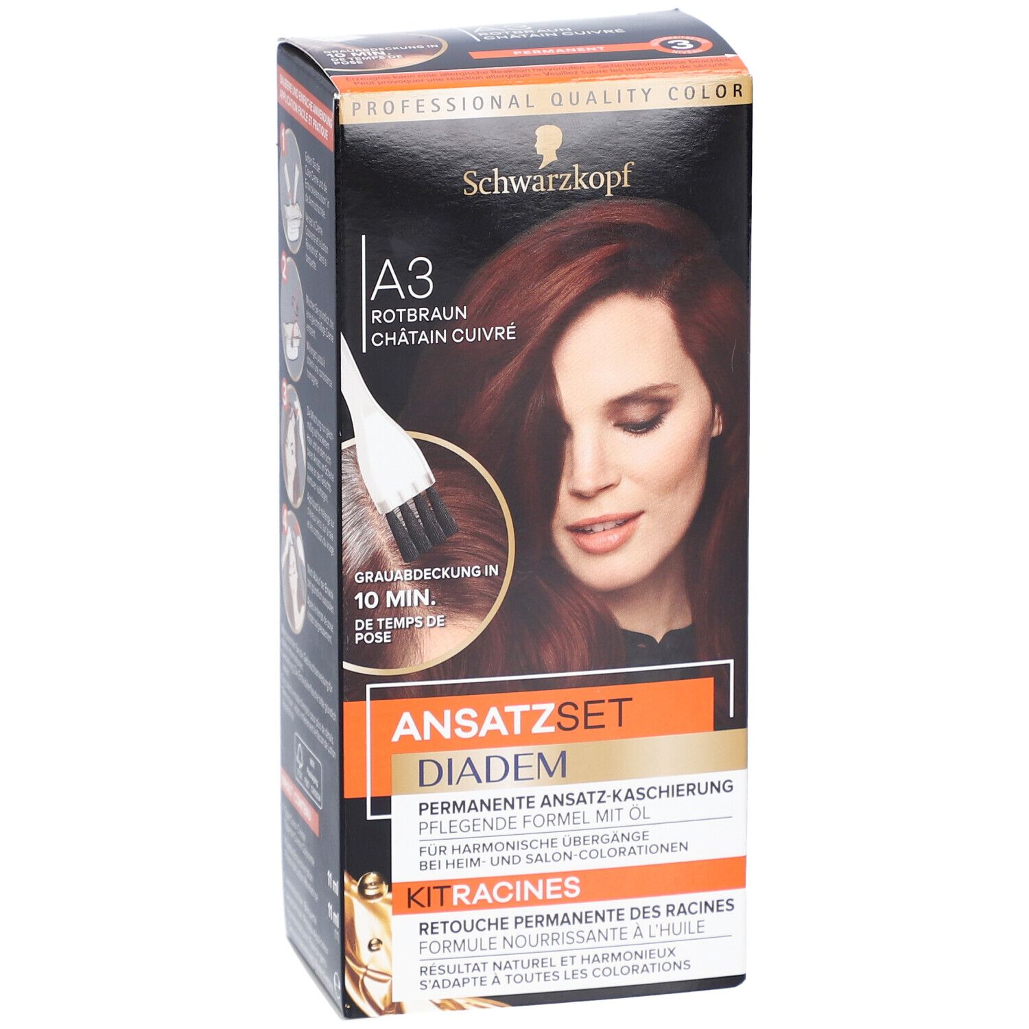SCHWARZKOPF Ansatzset A3 rotbraun Fl 22 ml