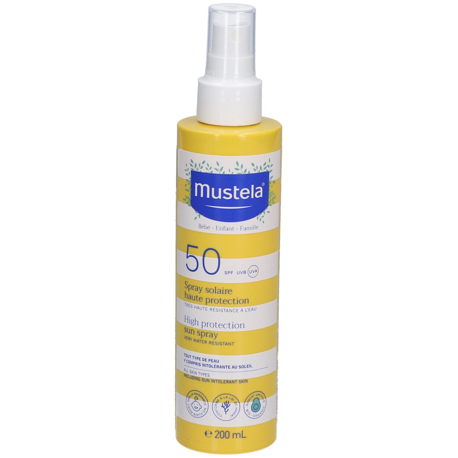 Mustela® Sonnenspray sehr hoher Schutz LSF 50 für die Familie