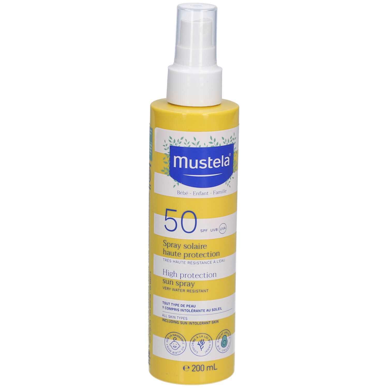 Mustela® Sonnenspray sehr hoher Schutz LSF 50 für die Familie