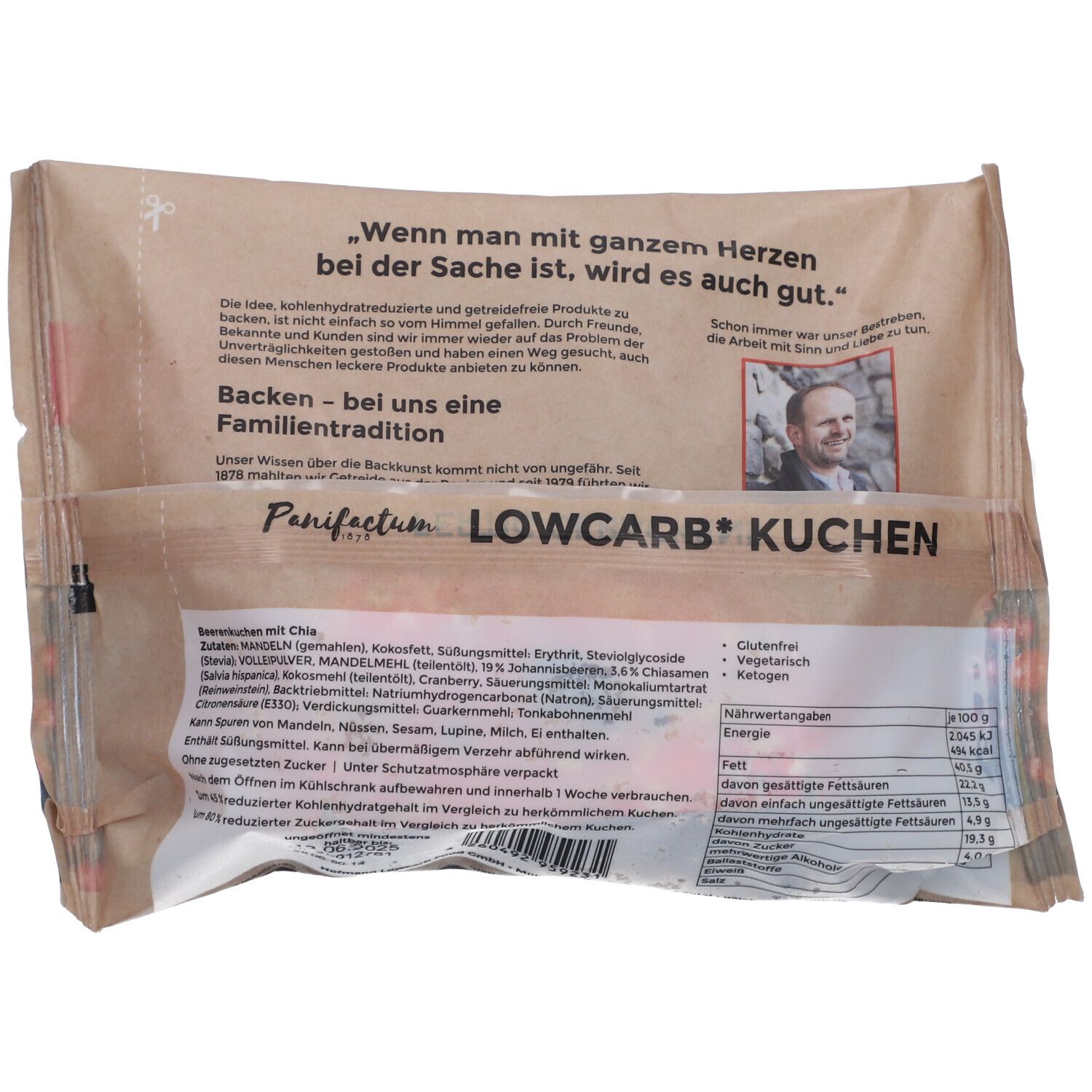 Panifactum Low Carb Kuchen Johannisbeer