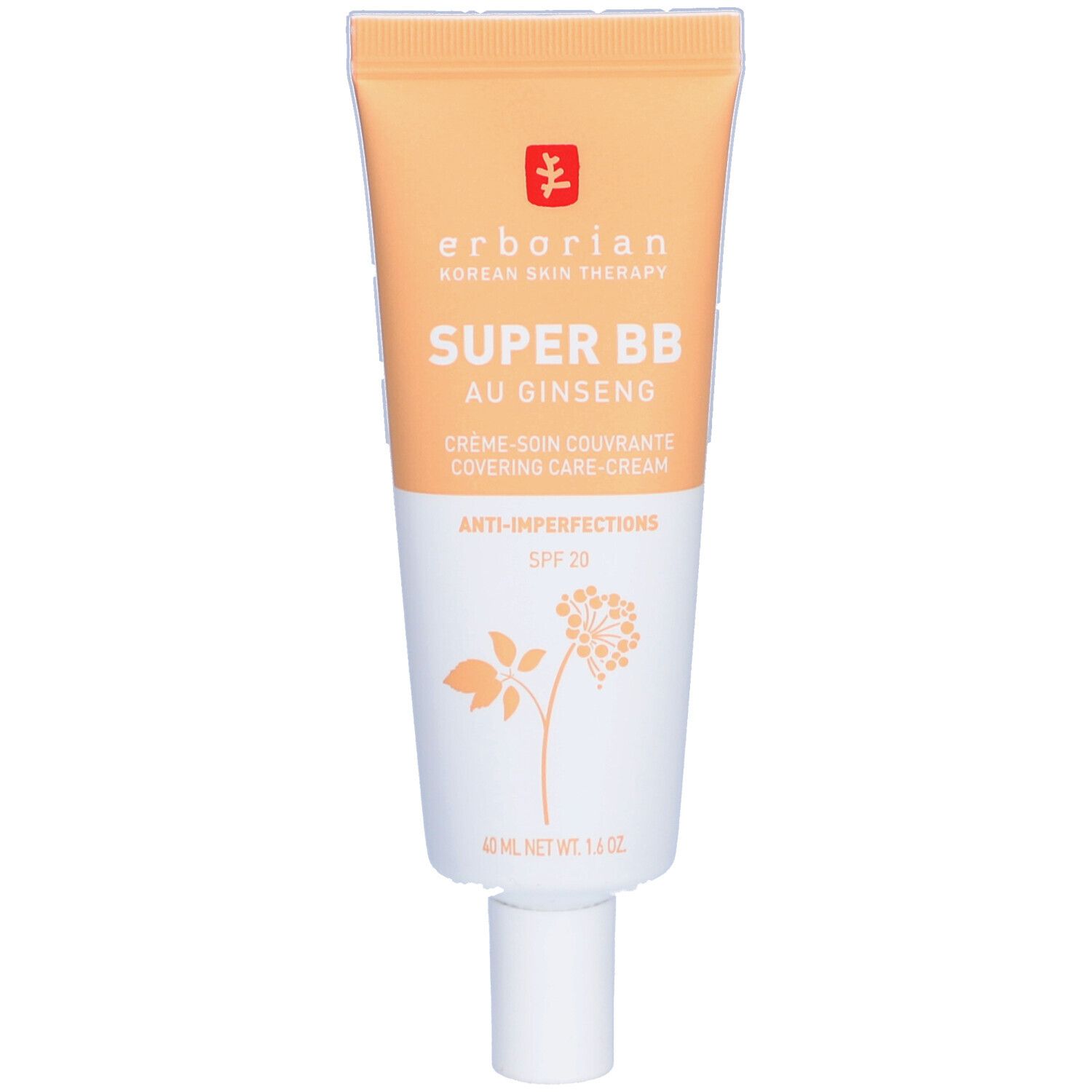 Erborian Super BB Crème soin couvrante pour un teint unifié Doré
