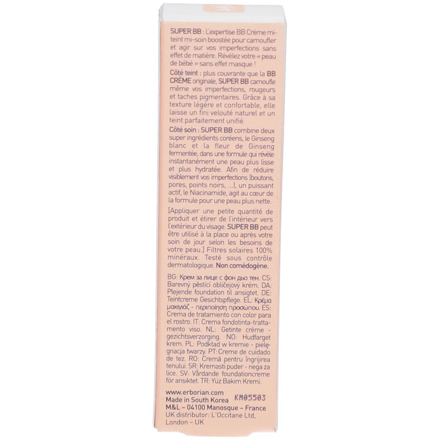 Erborian Super BB mit Ginseng Creme für ein ebenmäßiges Hautbild