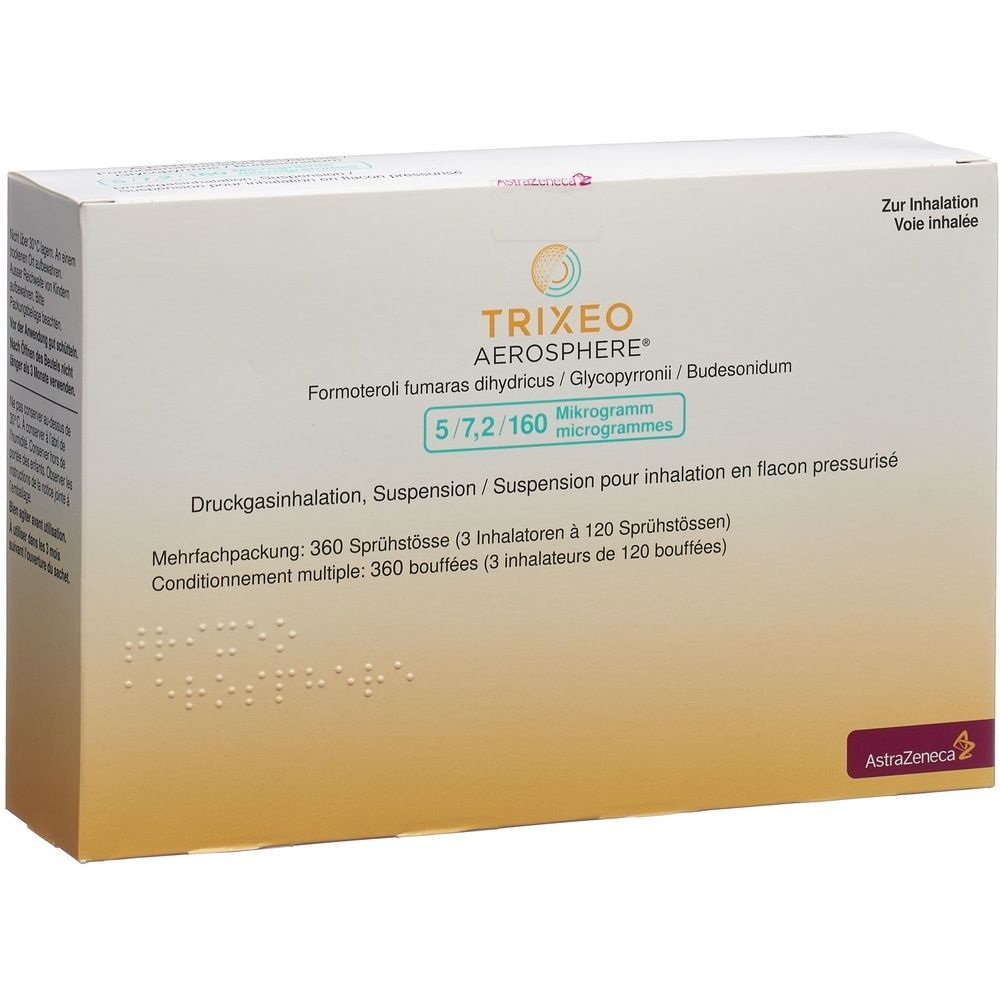 Kartonverpackung mit Produktinformationen. Farbverlauf von Weiß nach Gelb. Text in Blau und Rot. Eckige Form.