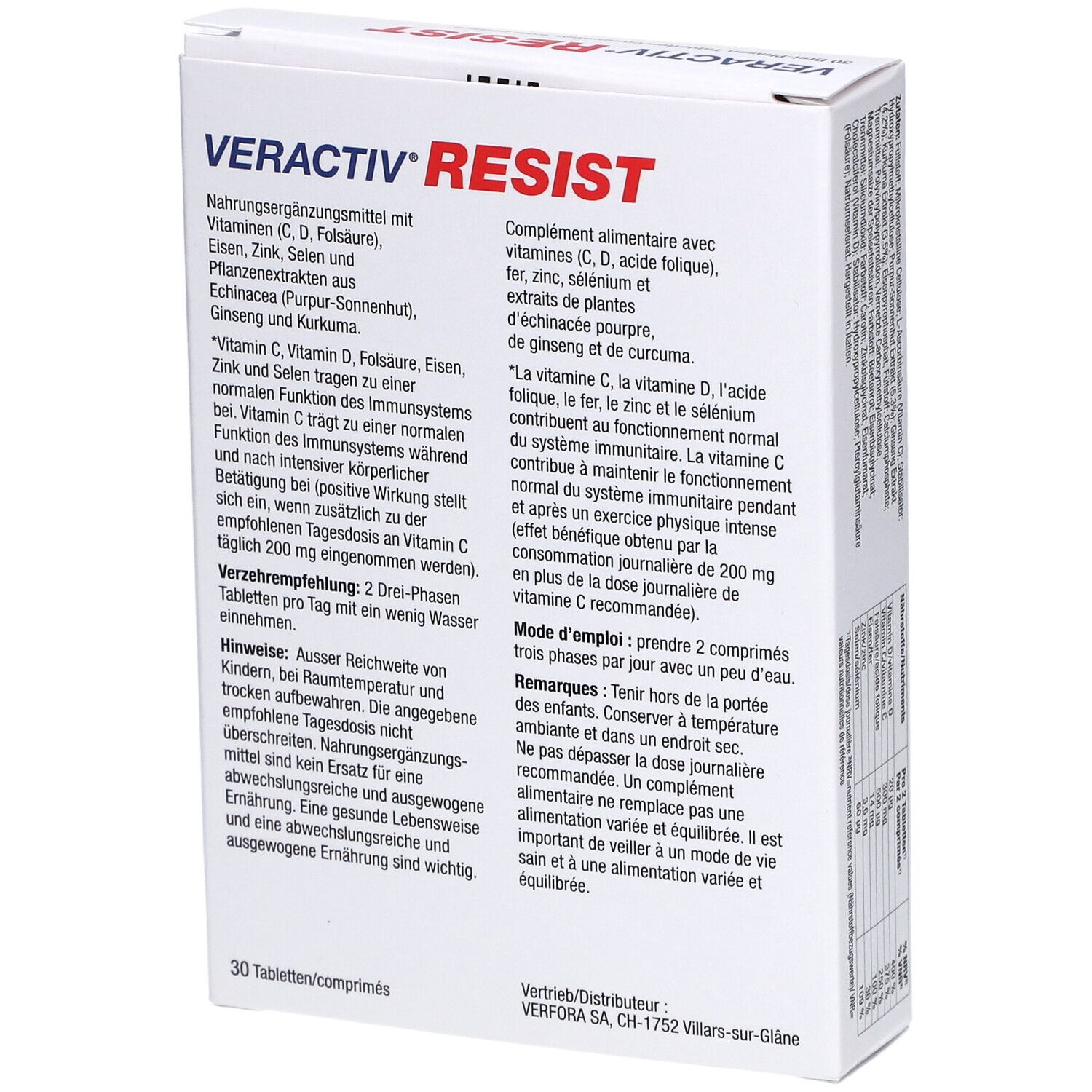 VERACTIV Resist Immunité trois phases