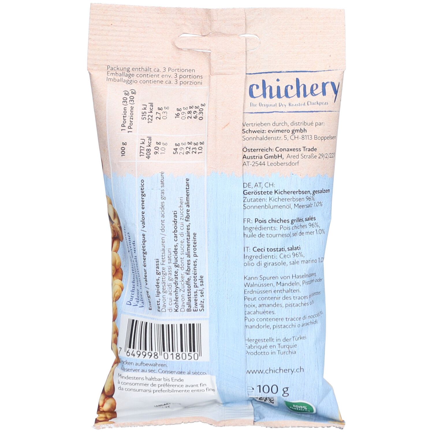 chichery Gegrillte Kichererbsen mit Meersalz