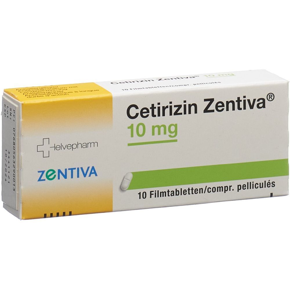 CETIRIZIN Zentiva Filmtabl 10 mg 10 Stk