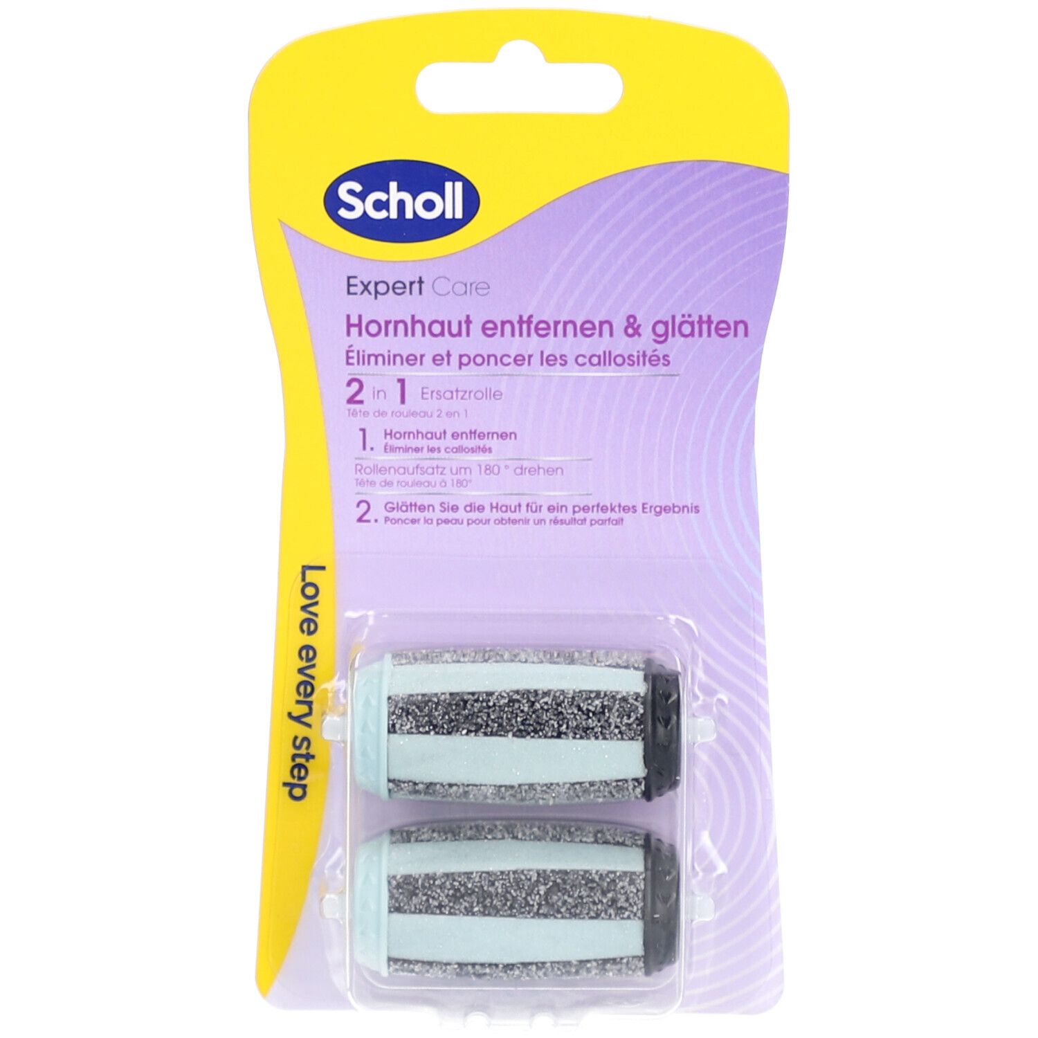 Scholl EXPERTCARE Rouleaux de rechange - 2 en 1