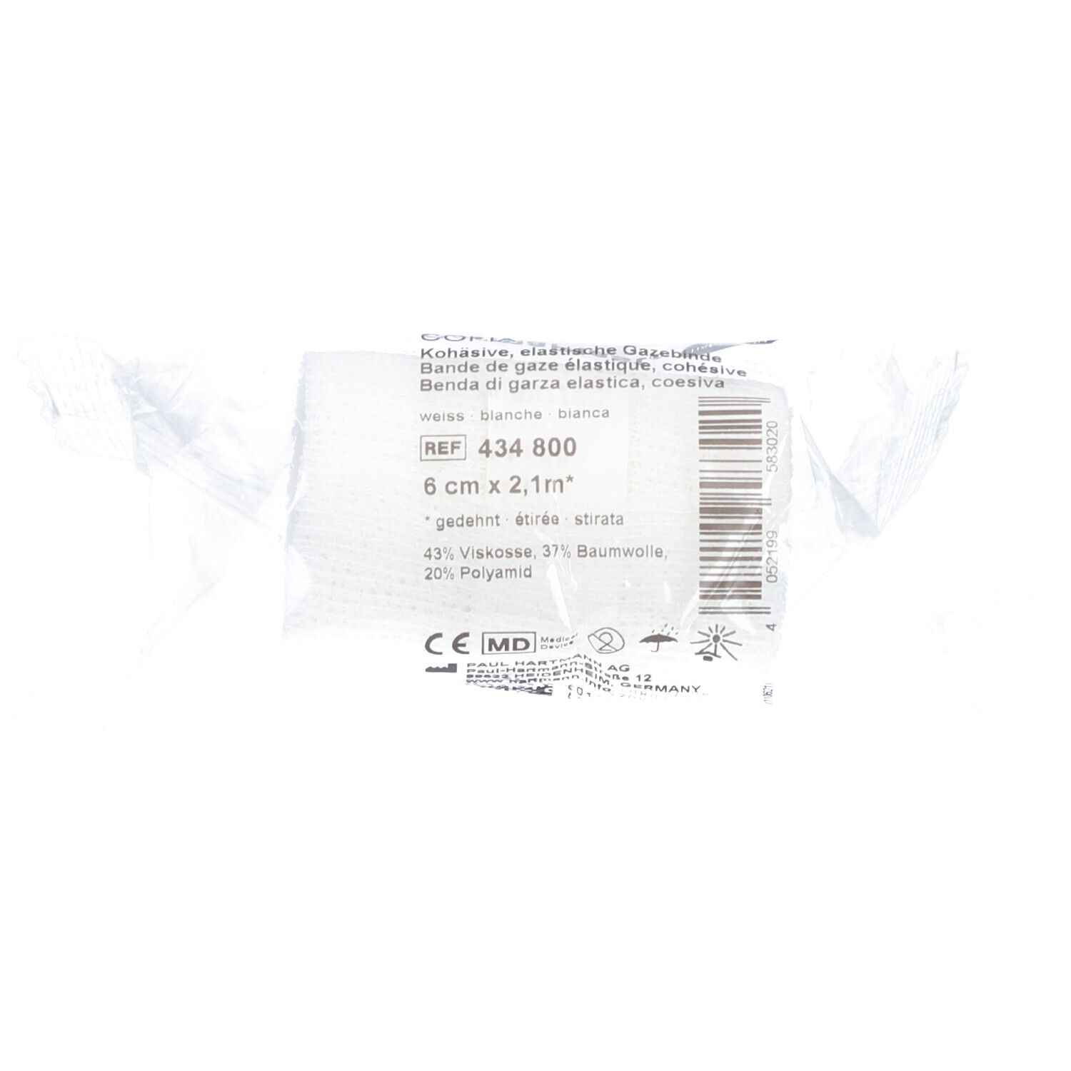 HARTMANN Dermaplast® CoFix 6 cm x 2,1 m blanc