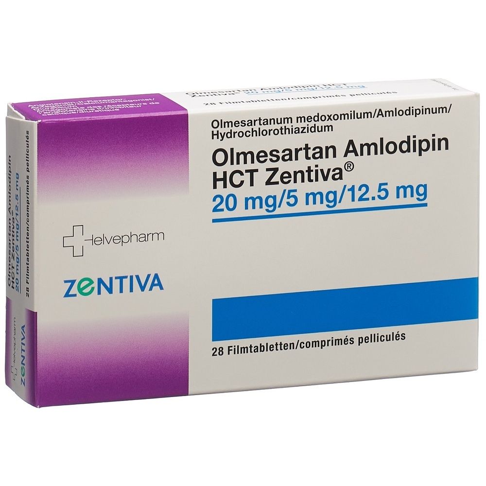 OLMESARTAN AMLODIPIN HCT Zentiva 20/5/12.5 SDO