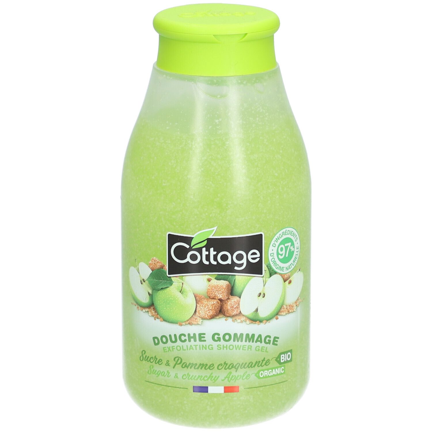 COTTAGE Douche Gommage Sucre & Pomme Croquante Bio
