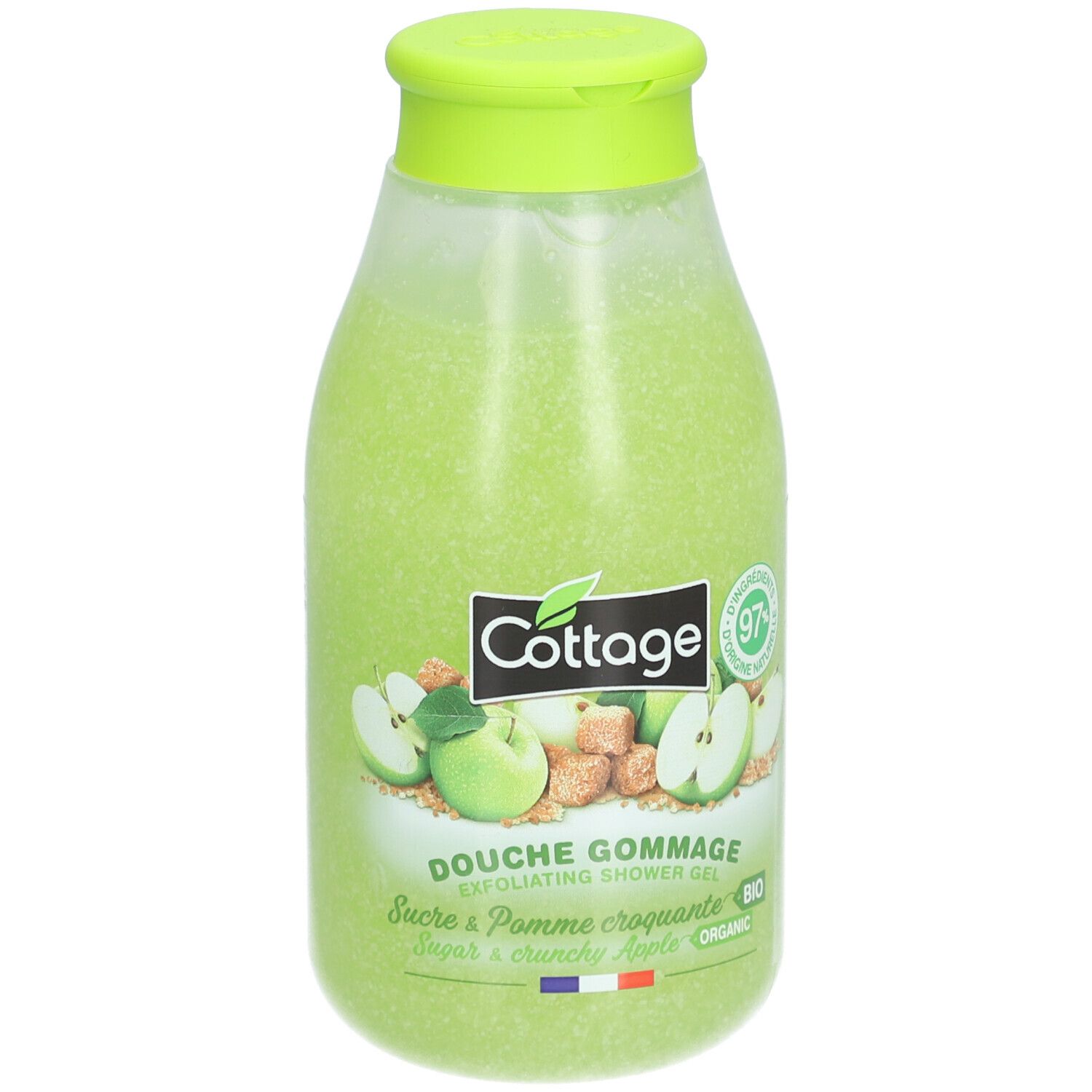 COTTAGE Douche Gommage Sucre & Pomme Croquante Bio