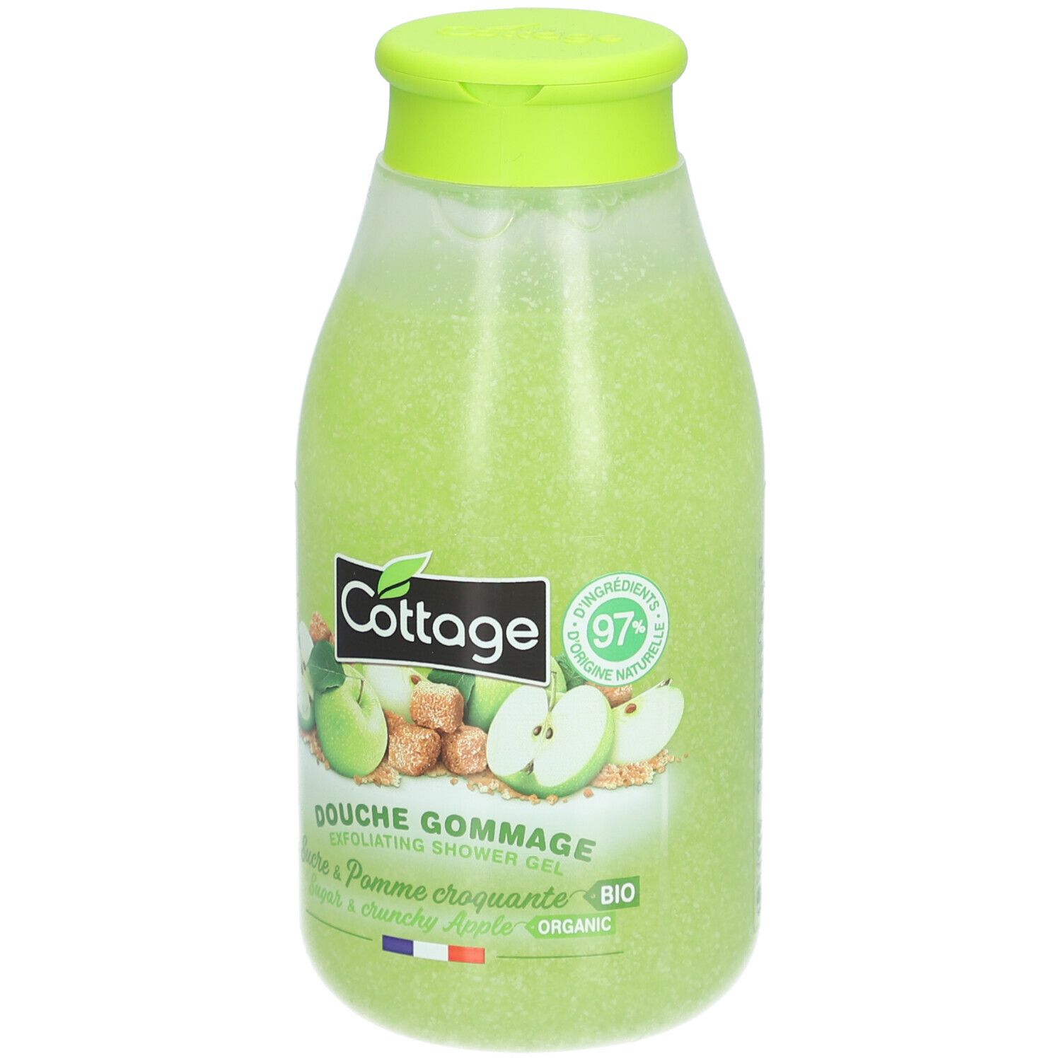 COTTAGE Douche Gommage Sucre & Pomme Croquante Bio